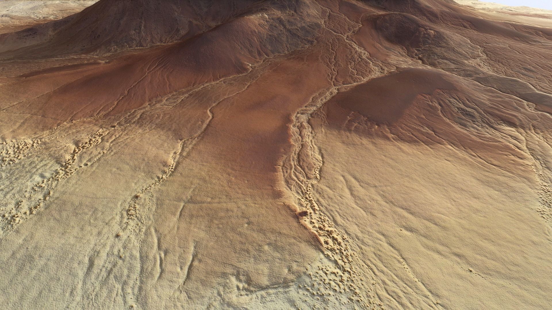 Desert Mountain Africa Landscape Dunes PBR Low Poly 03 Low-poly 3D model_9