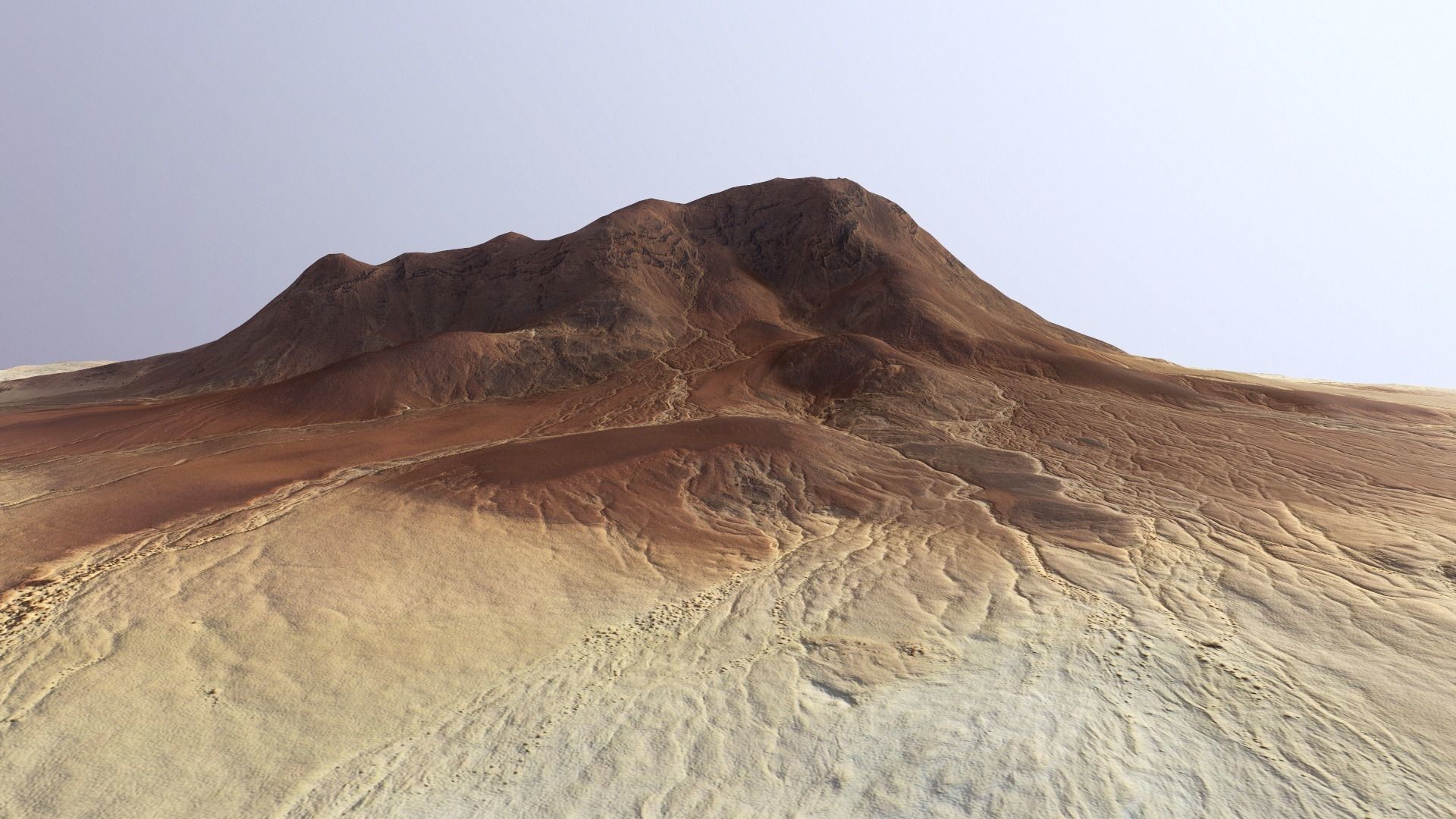 Desert Mountain Africa Landscape Dunes PBR Low Poly 03 Low-poly 3D model_2