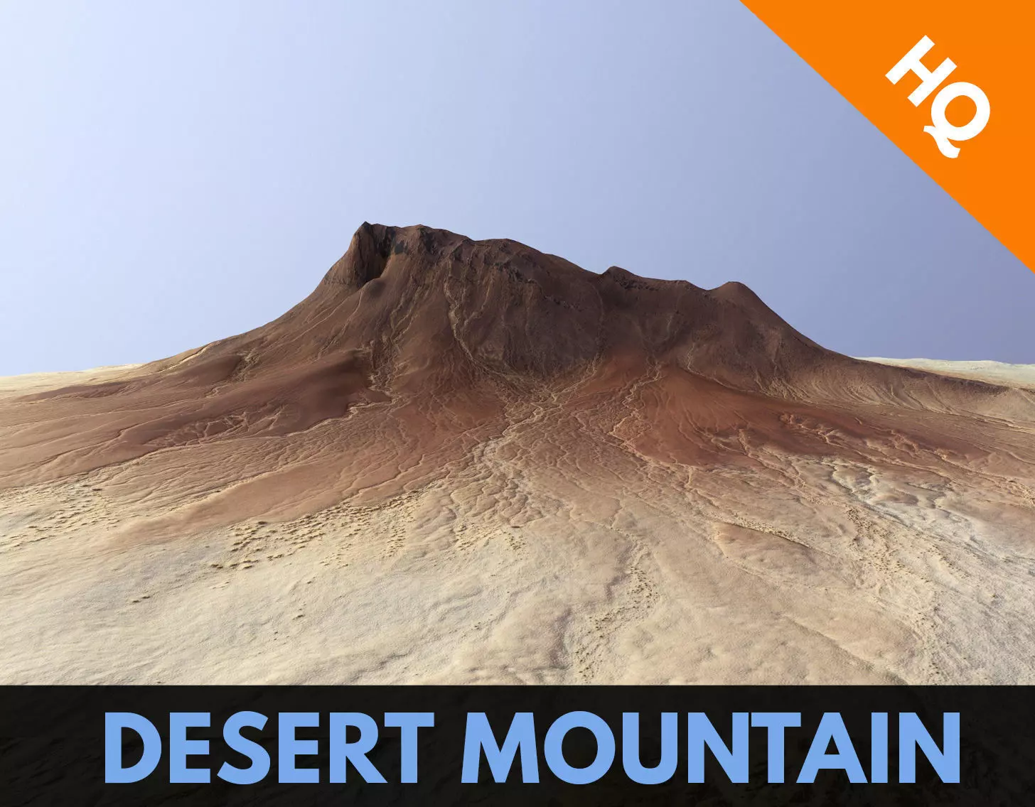 Desert Mountain Africa Landscape Dunes PBR Low Poly 03 Low-poly 3D model_0