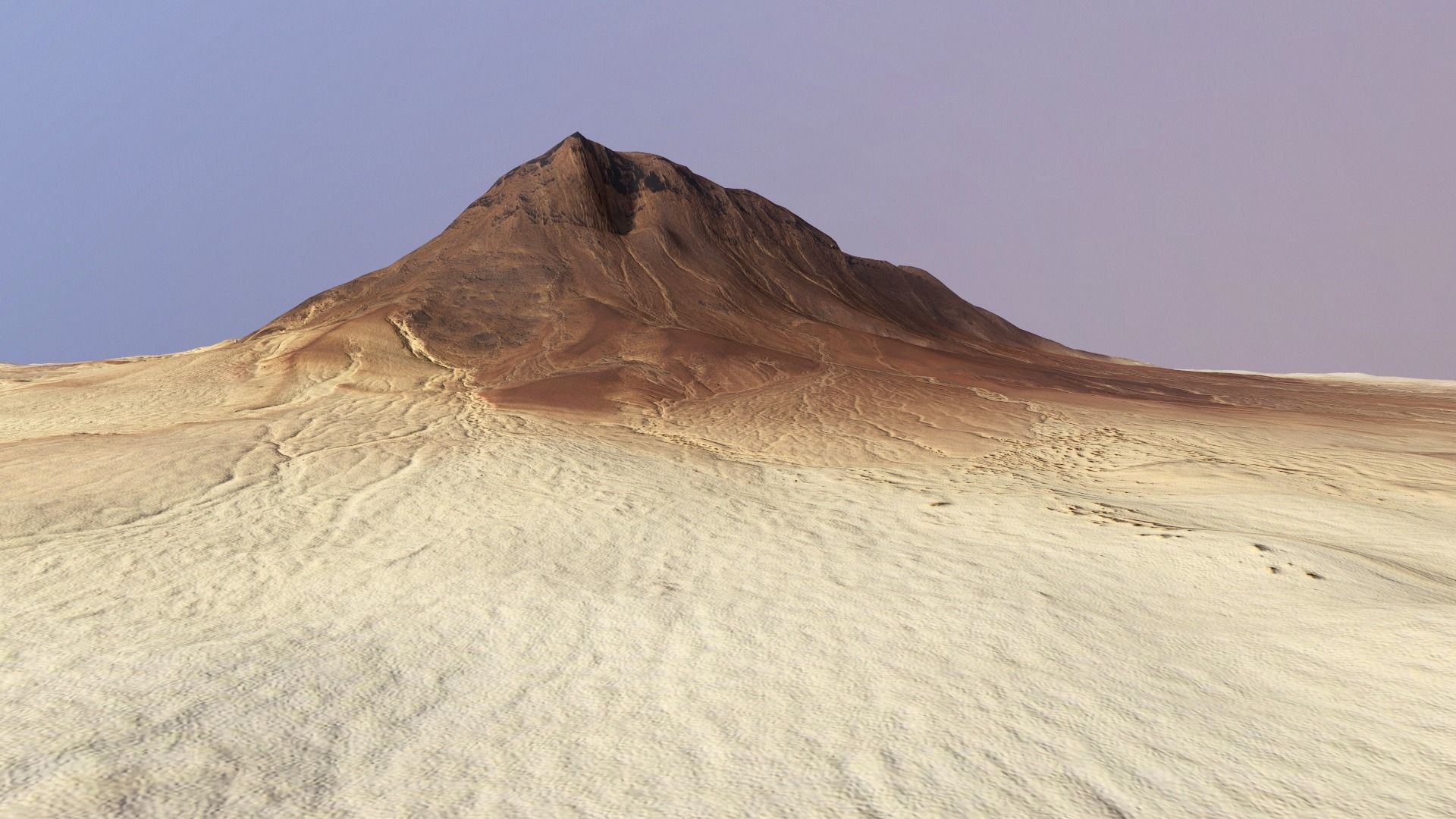 Desert Mountain Africa Landscape Dunes PBR Low Poly 03 Low-poly 3D model_17