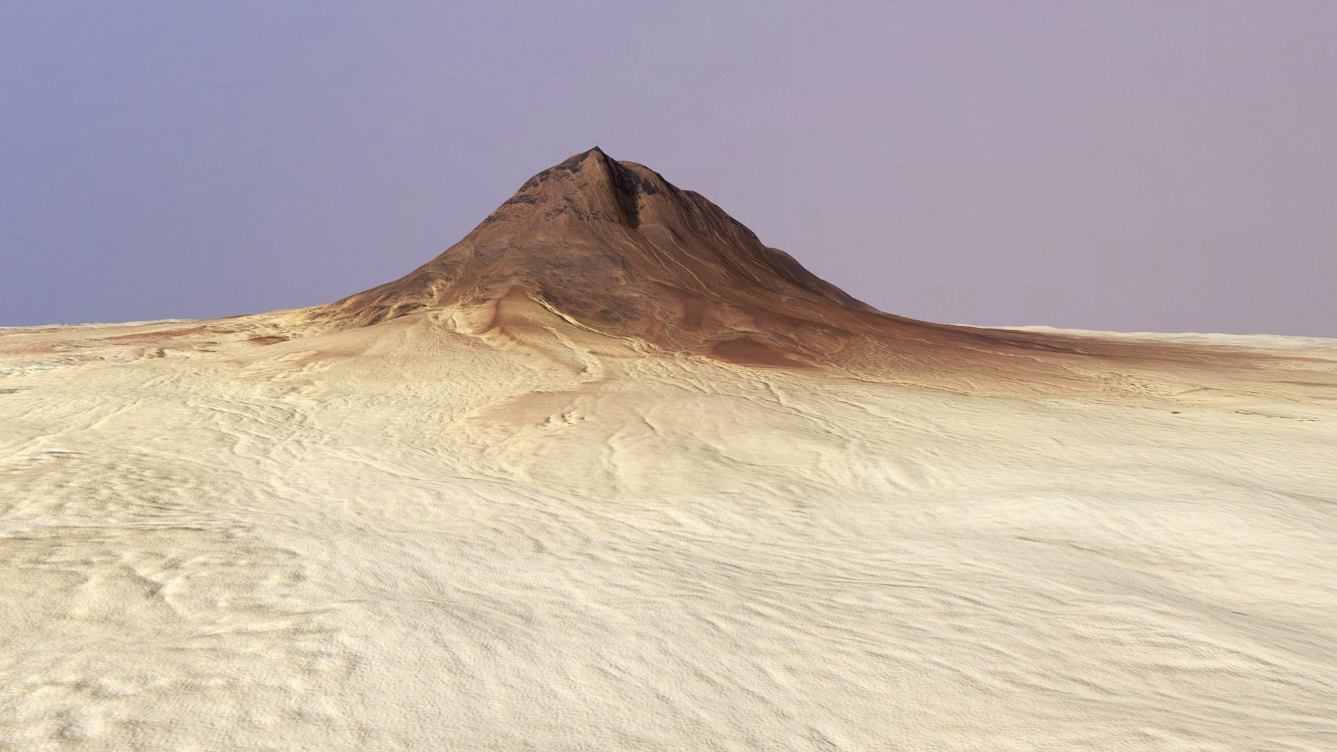 Desert Mountain Africa Landscape Dunes PBR Low Poly 03 Low-poly 3D model_7
