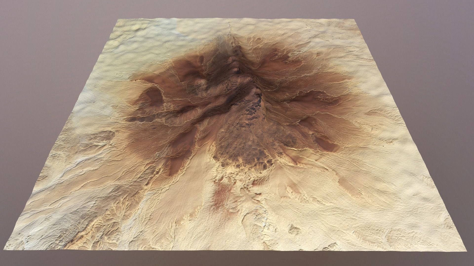 Desert Mountain Africa Landscape Dunes PBR Low Poly 03 Low-poly 3D model_25