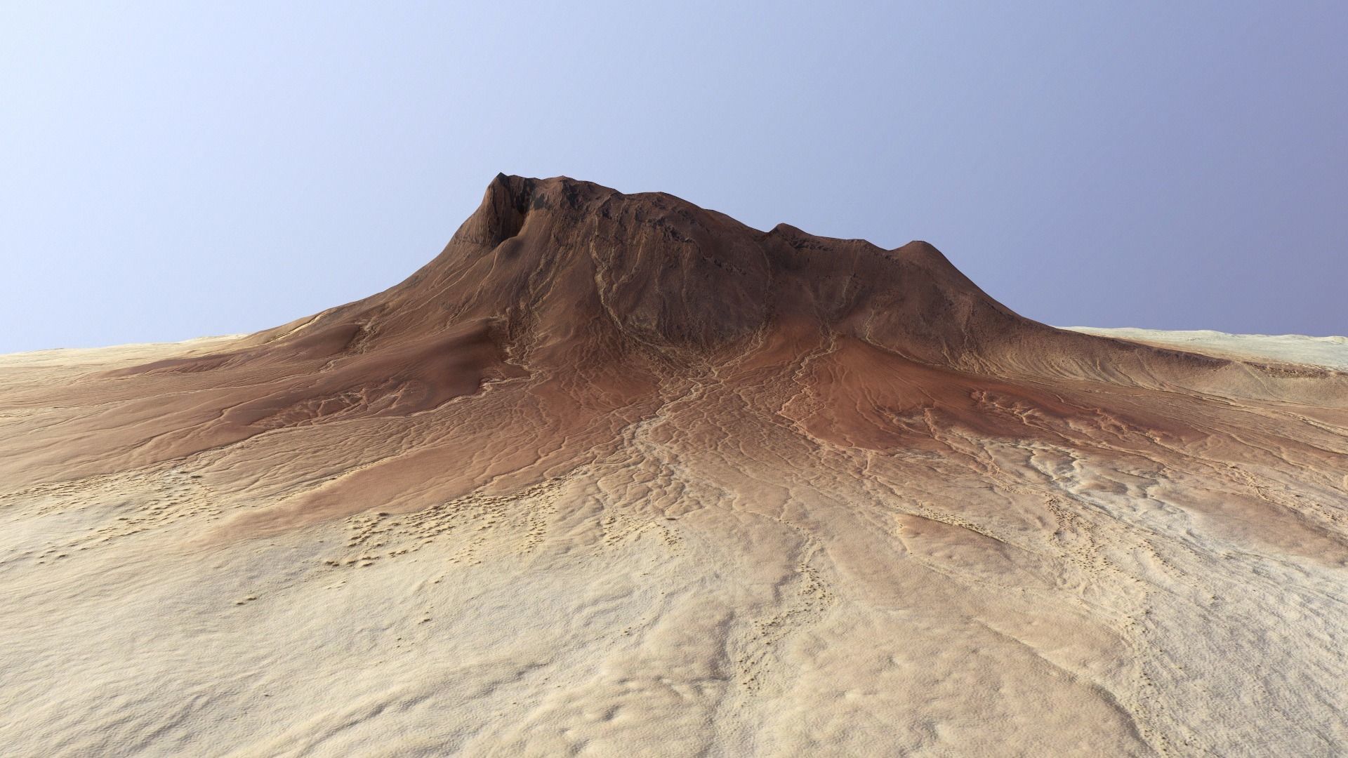 Desert Mountain Africa Landscape Dunes PBR Low Poly 03 Low-poly 3D model_6