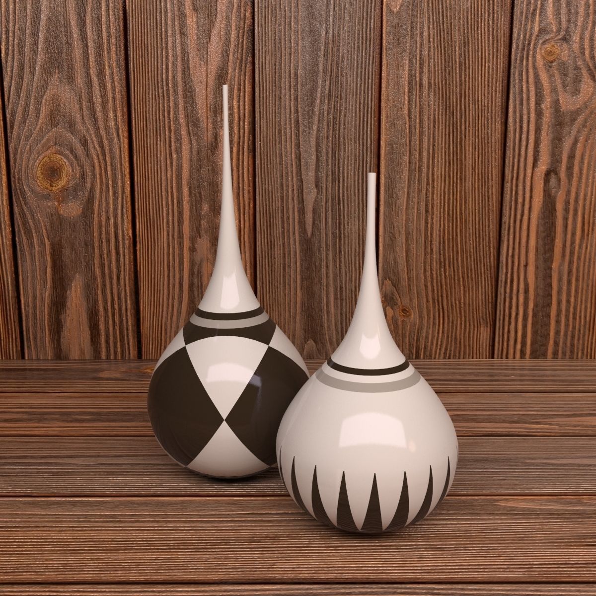 modern vase set Free 3D model_1