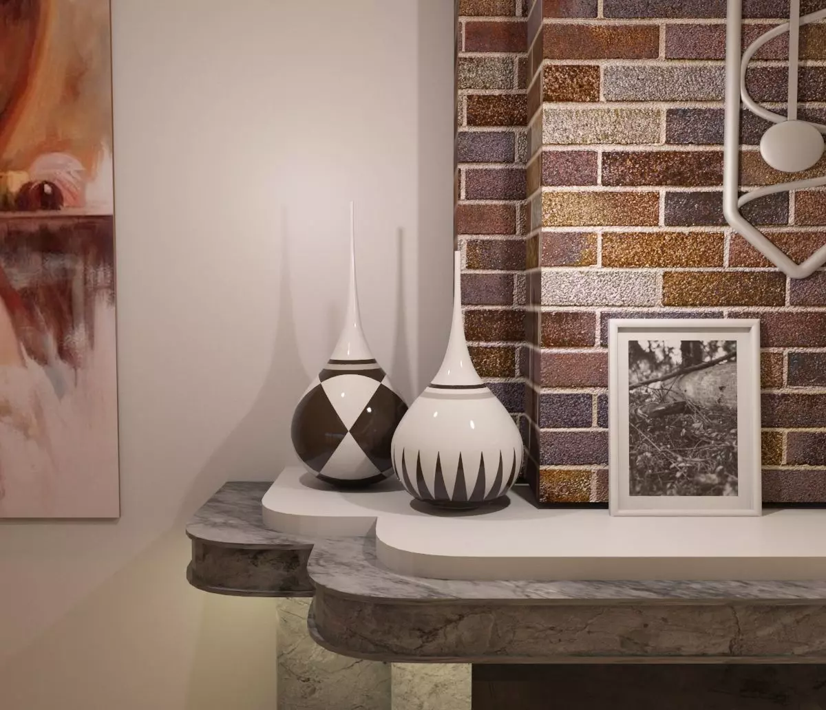 modern vase set Free 3D model_0