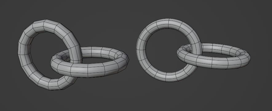 Basic chain set for modelling Low-poly 3D model_3