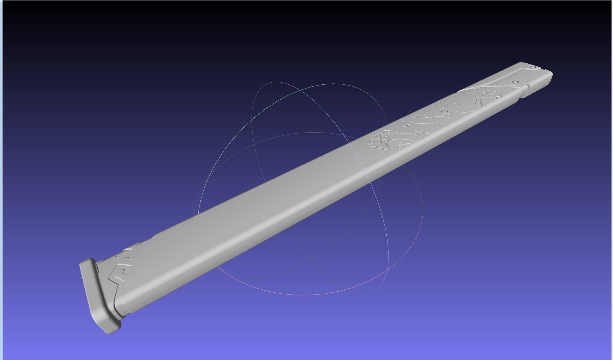 Overwatch Young Genji Dragonblade Sword And Sheath Assembly 3D print model_52