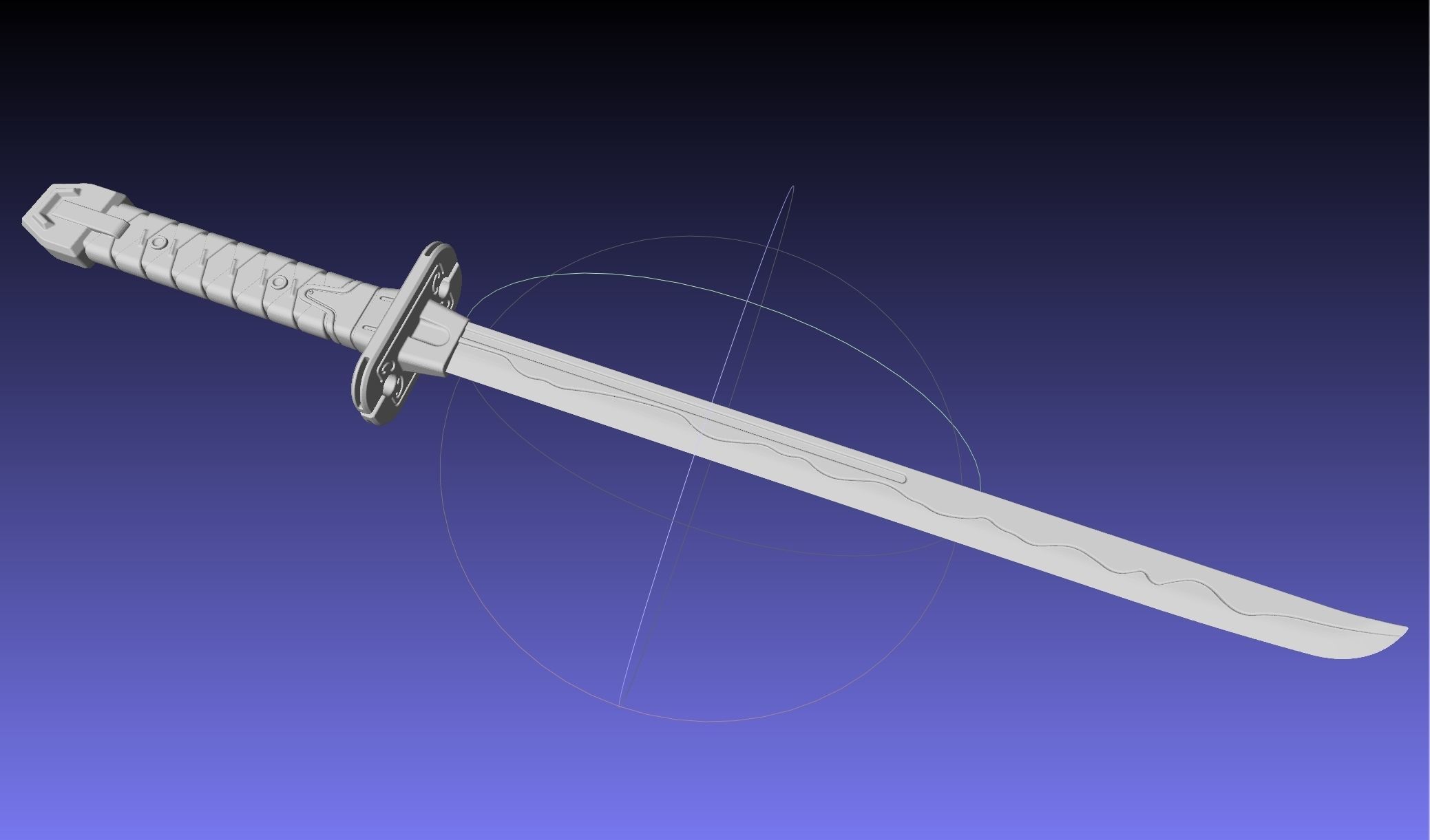 Overwatch Young Genji Dragonblade Sword And Sheath Assembly 3D print model_11