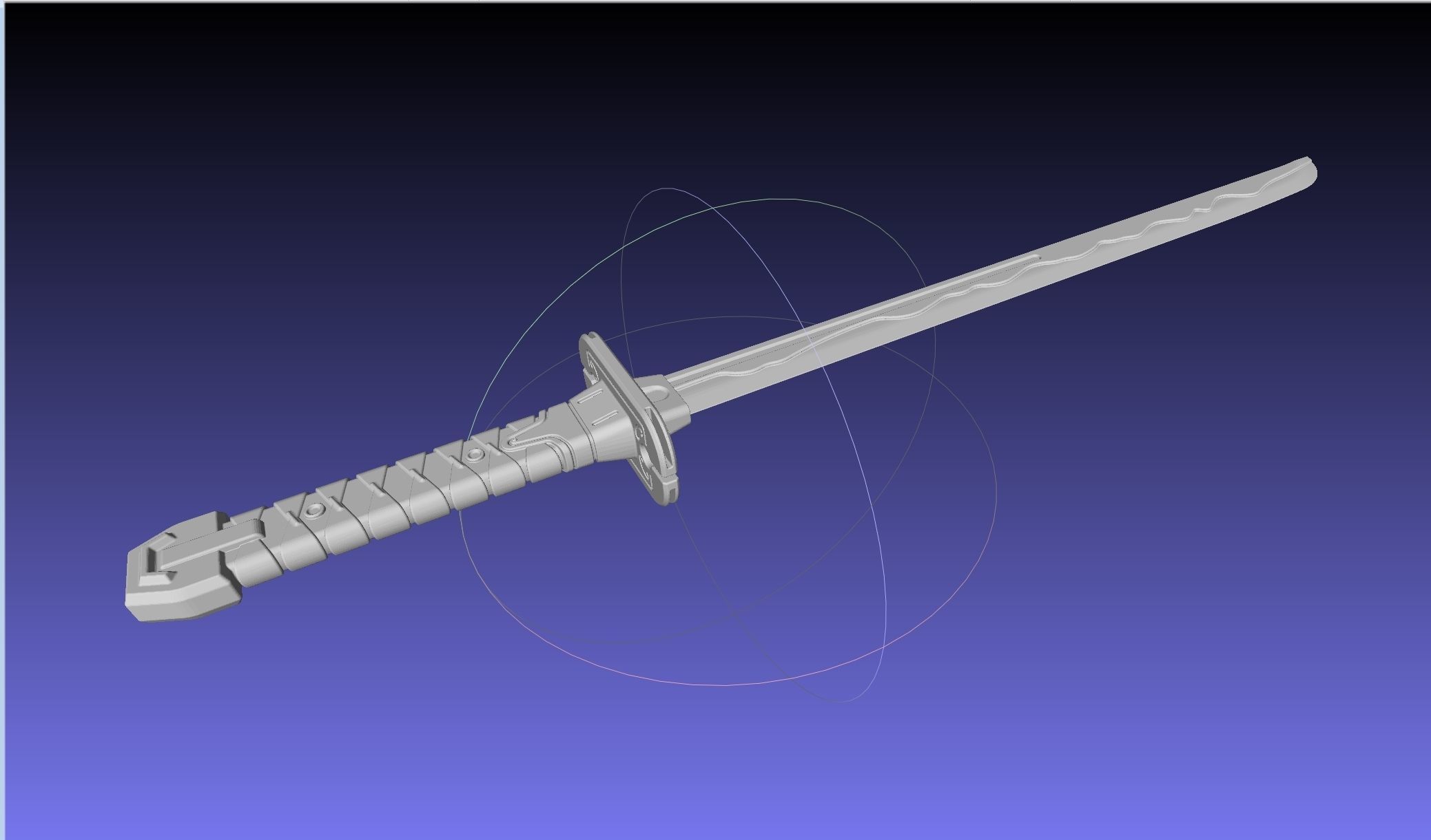 Overwatch Young Genji Dragonblade Sword And Sheath Assembly 3D print model_13