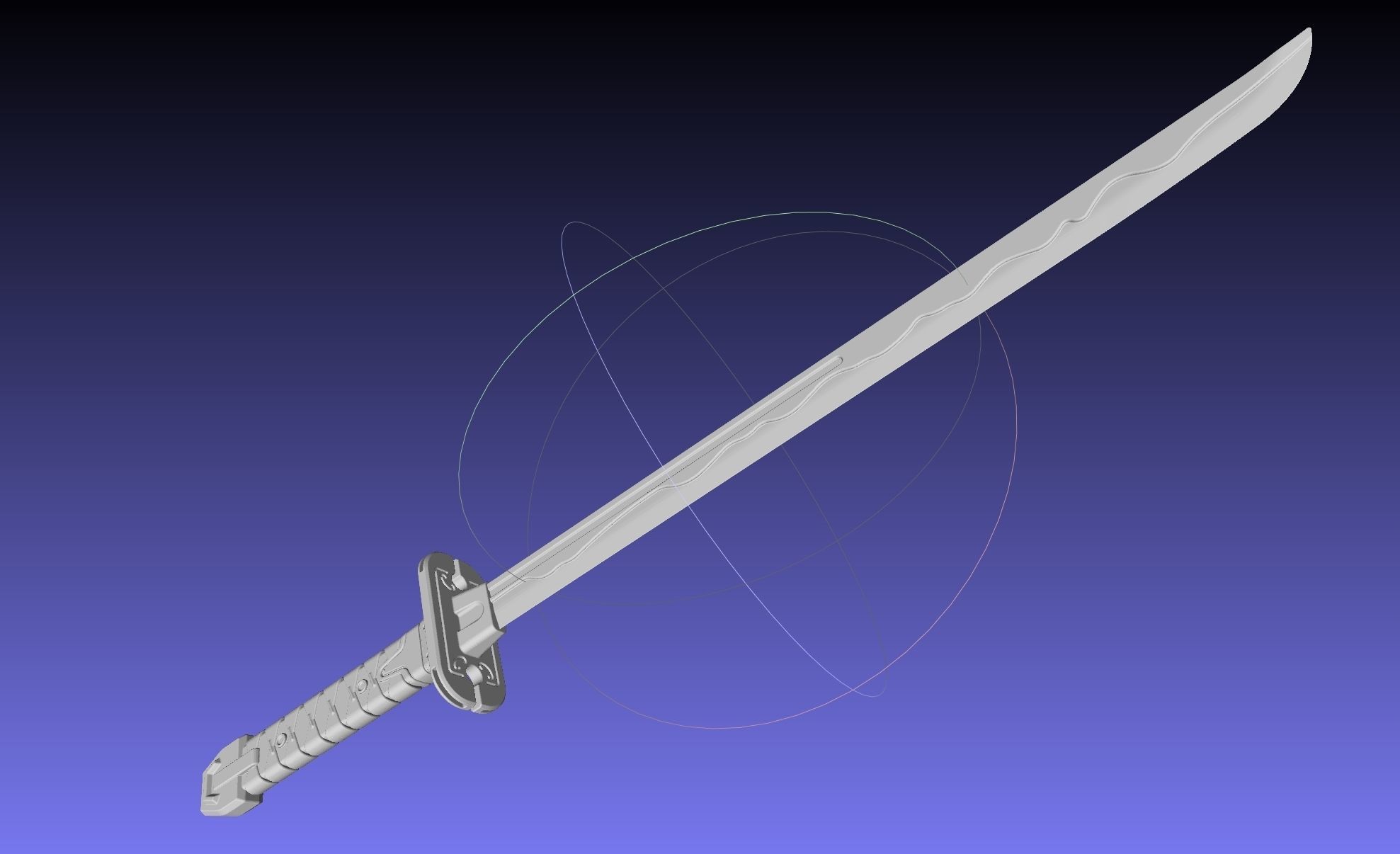 Overwatch Young Genji Dragonblade Sword And Sheath Assembly 3D print model_80
