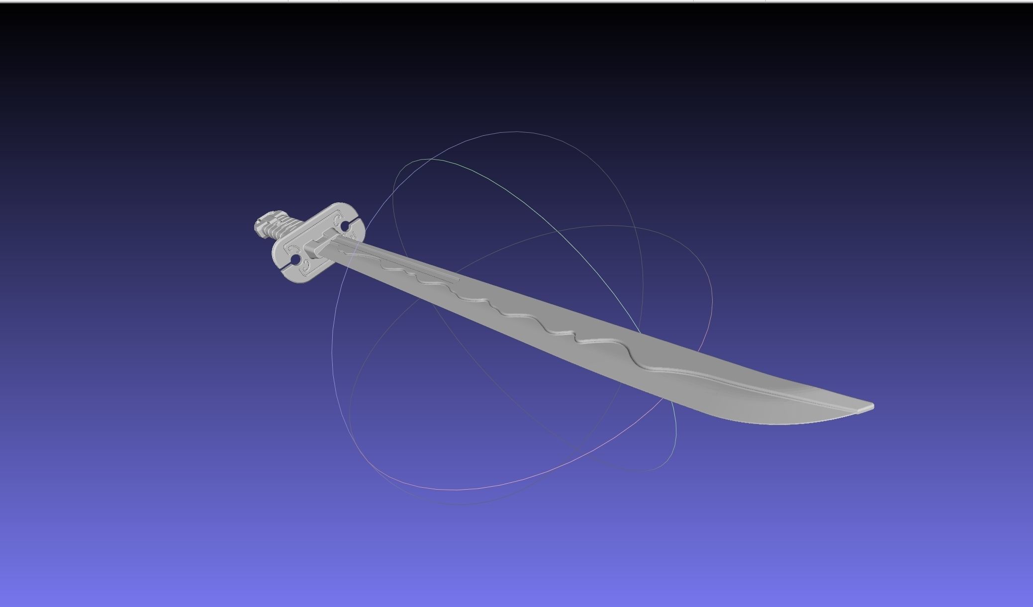 Overwatch Young Genji Dragonblade Sword And Sheath Assembly 3D print model_4