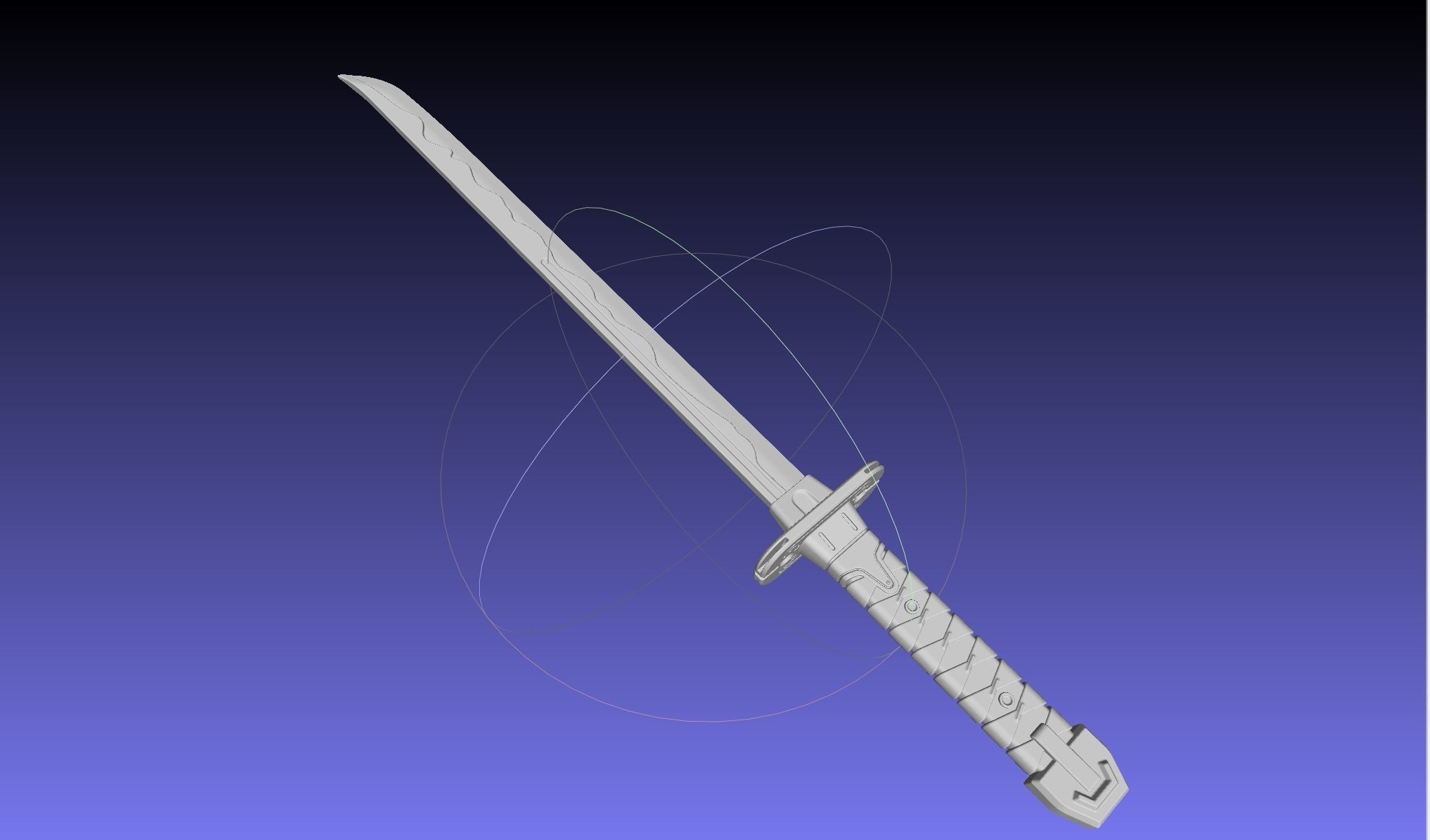 Overwatch Young Genji Dragonblade Sword And Sheath Assembly 3D print model_16