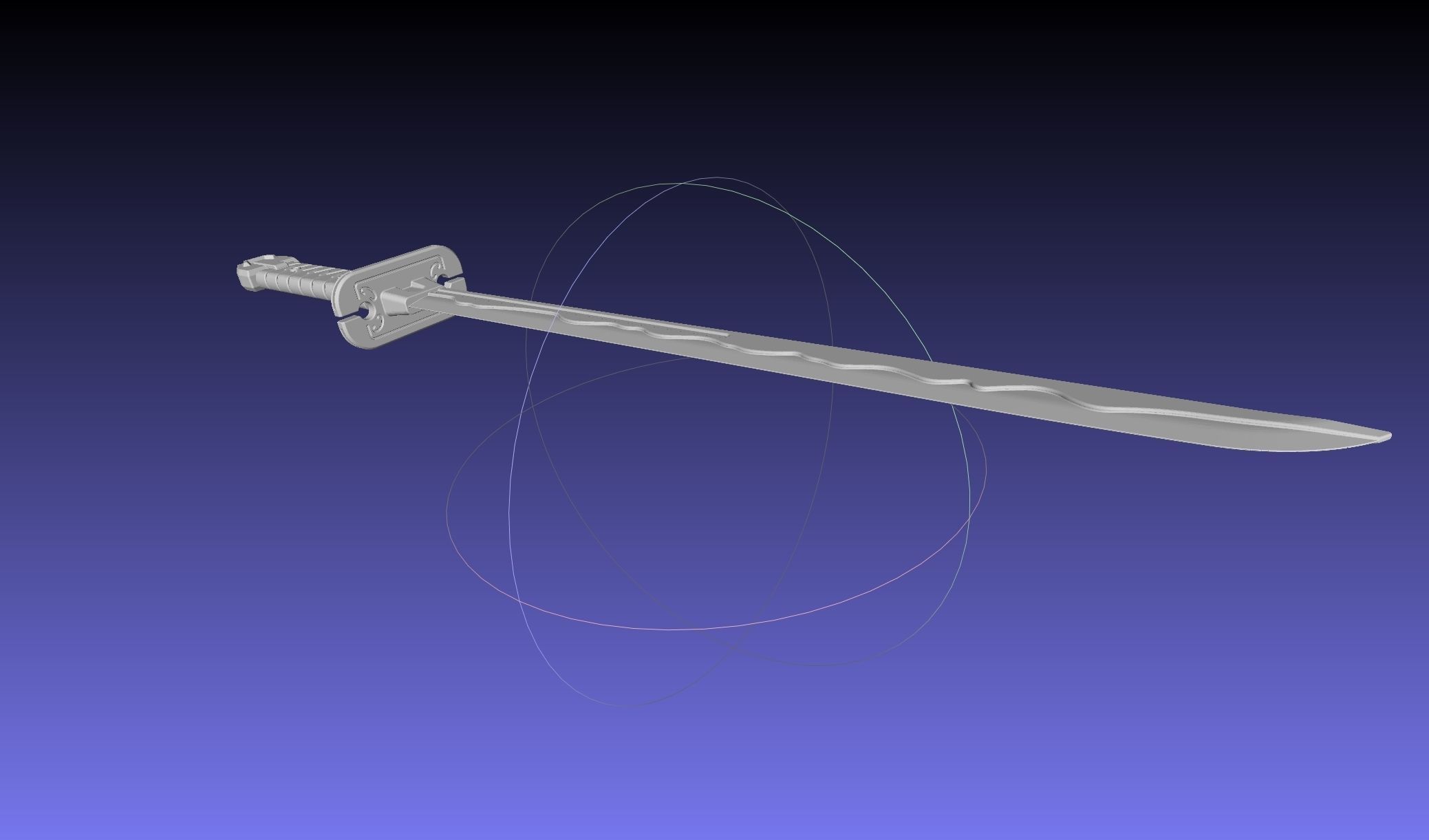 Overwatch Young Genji Dragonblade Sword And Sheath Assembly 3D print model_9