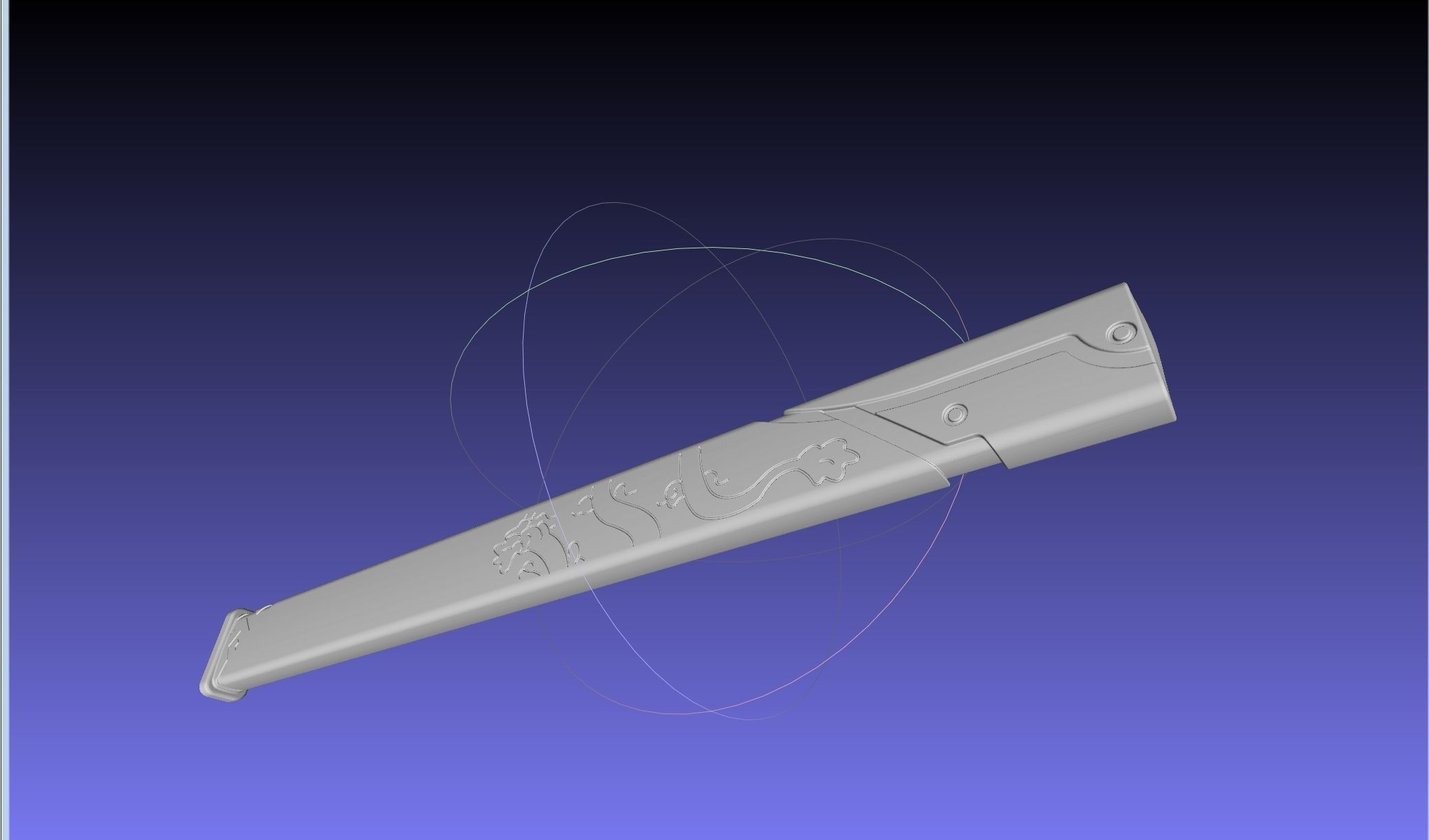 Overwatch Young Genji Dragonblade Sword And Sheath Assembly 3D print model_51