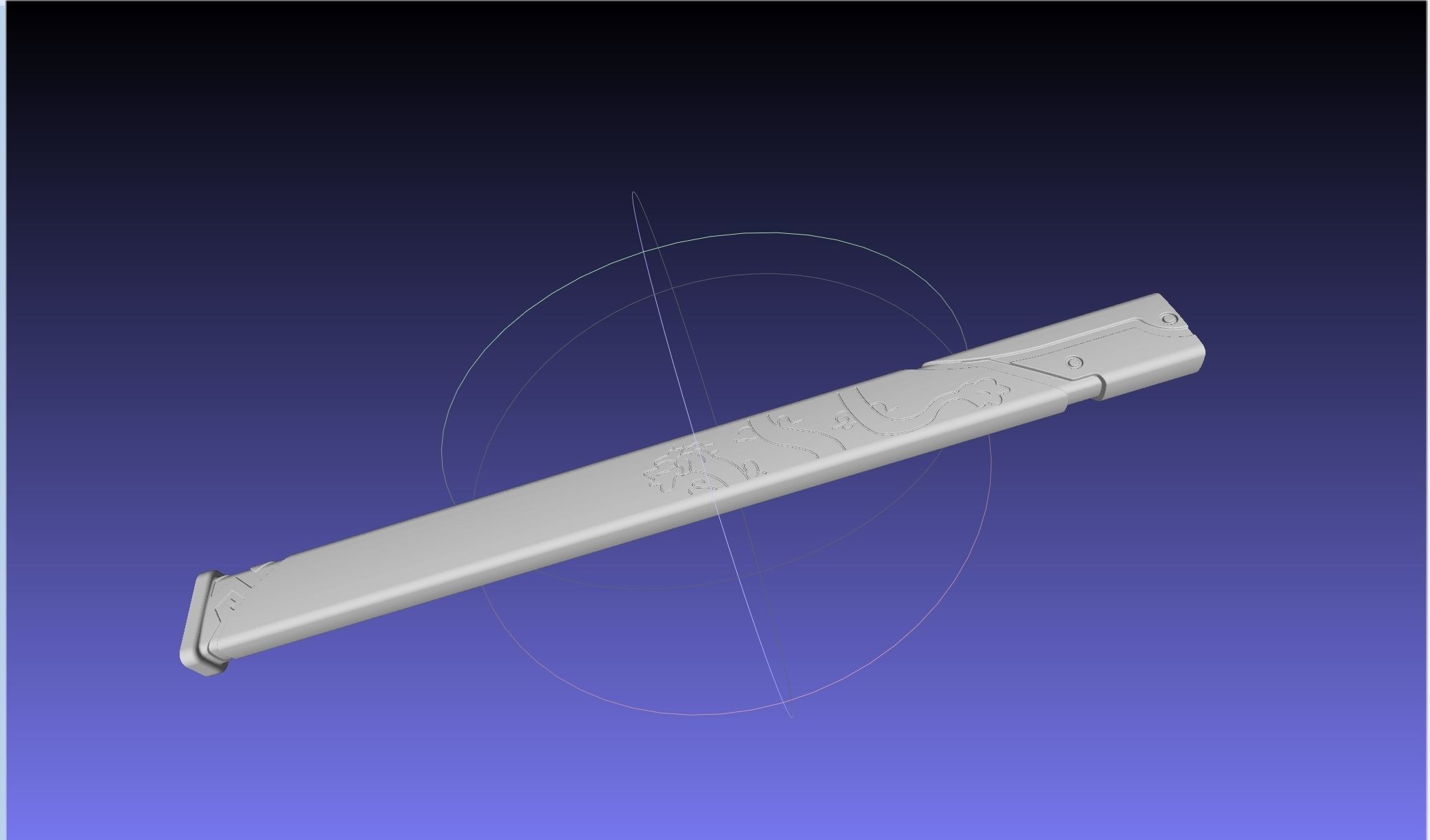 Overwatch Young Genji Dragonblade Sword And Sheath Assembly 3D print model_34