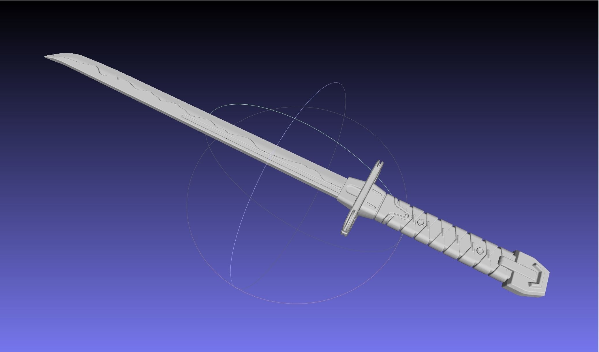 Overwatch Young Genji Dragonblade Sword And Sheath Assembly 3D print model_69