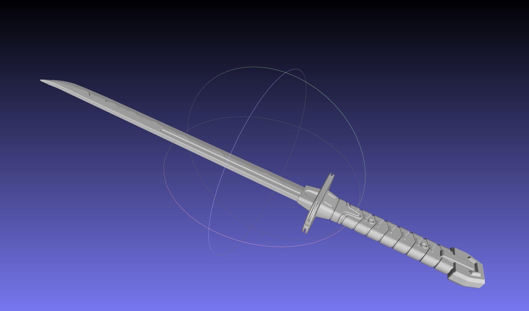 Overwatch Young Genji Dragonblade Sword And Sheath Assembly 3D print model_15