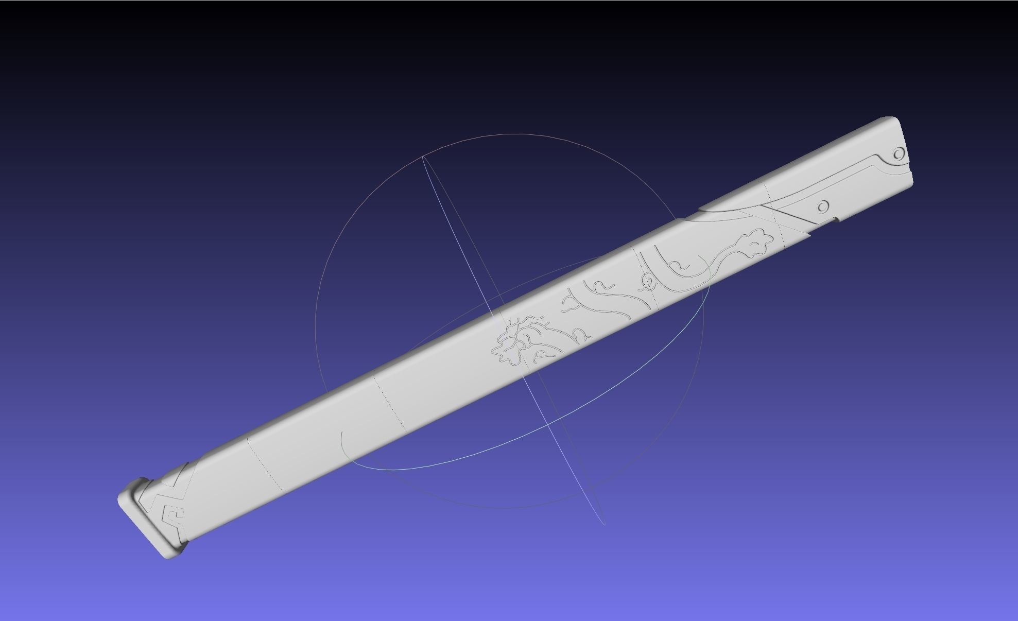 Overwatch Young Genji Dragonblade Sword And Sheath Assembly 3D print model_78
