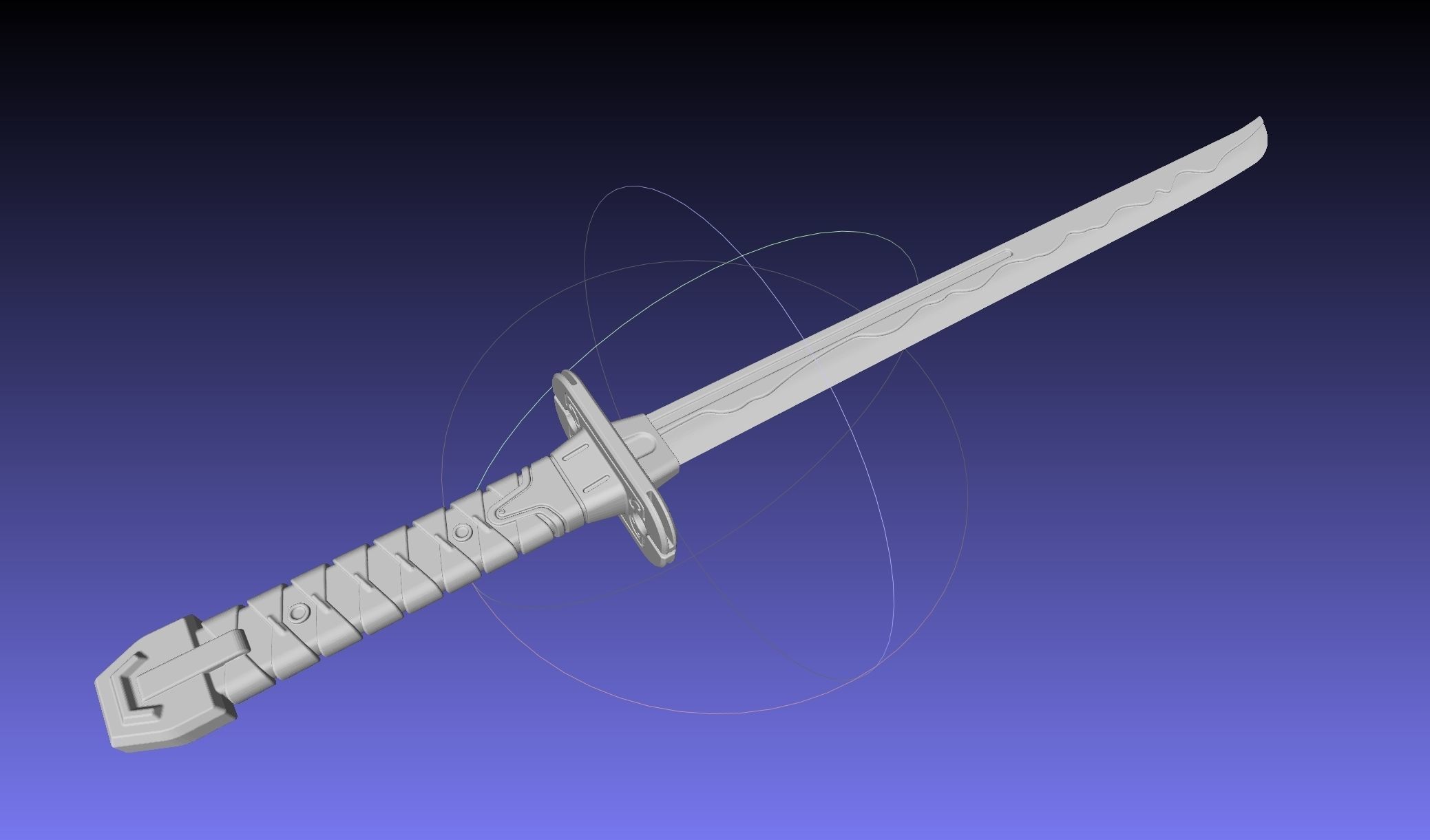 Overwatch Young Genji Dragonblade Sword And Sheath Assembly 3D print model_12
