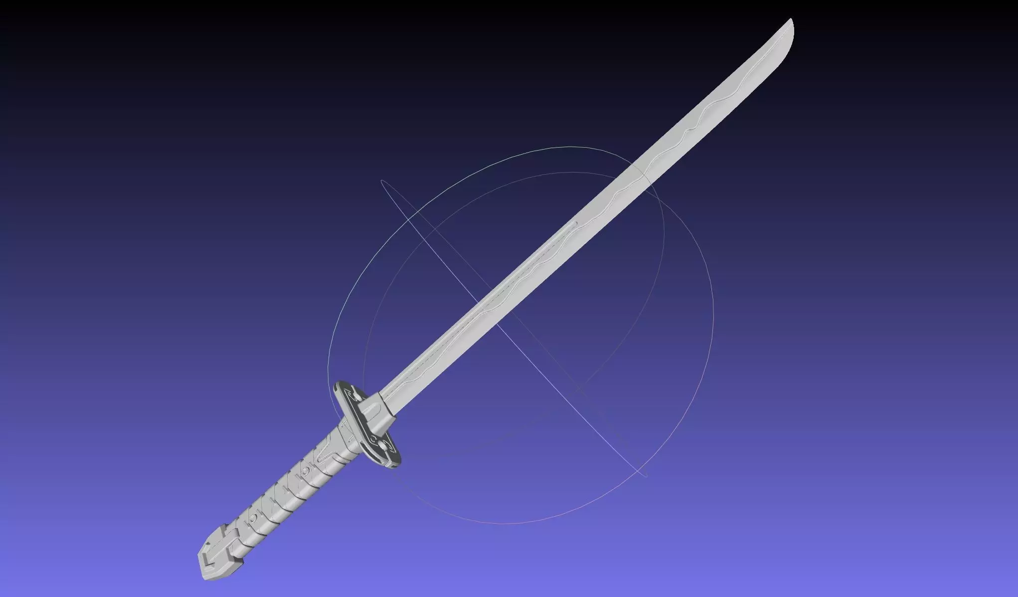 Overwatch Young Genji Dragonblade Sword And Sheath Assembly 3D print model_0