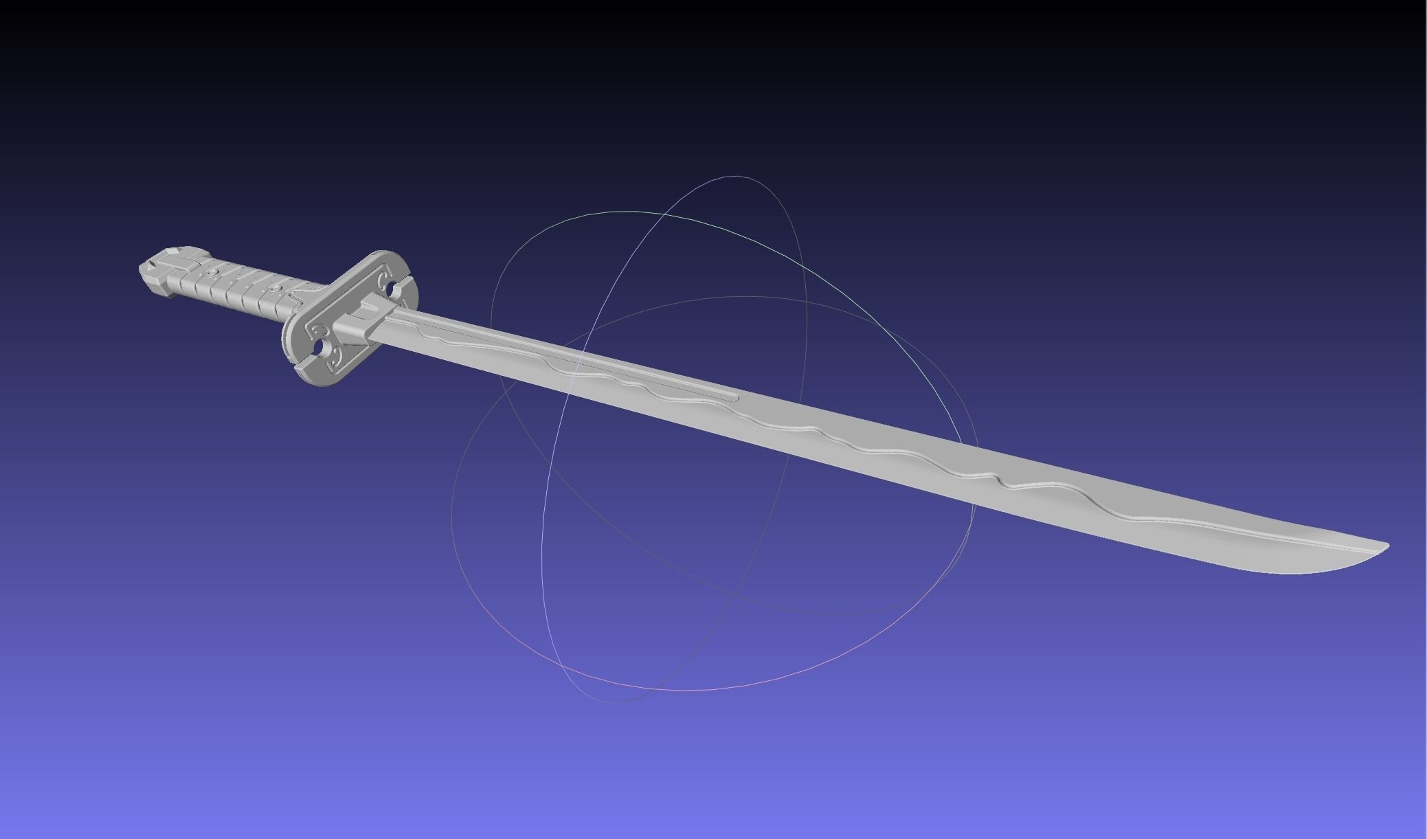 Overwatch Young Genji Dragonblade Sword And Sheath Assembly 3D print model_7