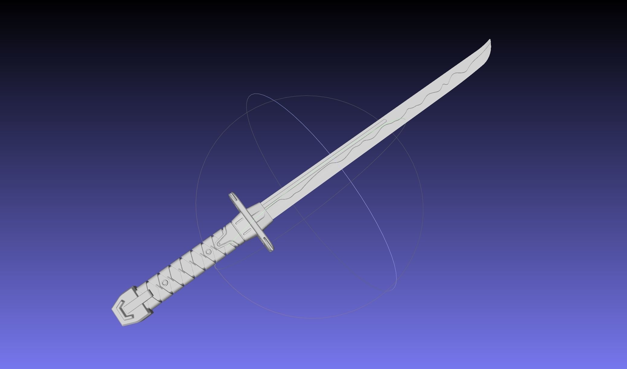 Overwatch Young Genji Dragonblade Sword And Sheath Assembly 3D print model_26