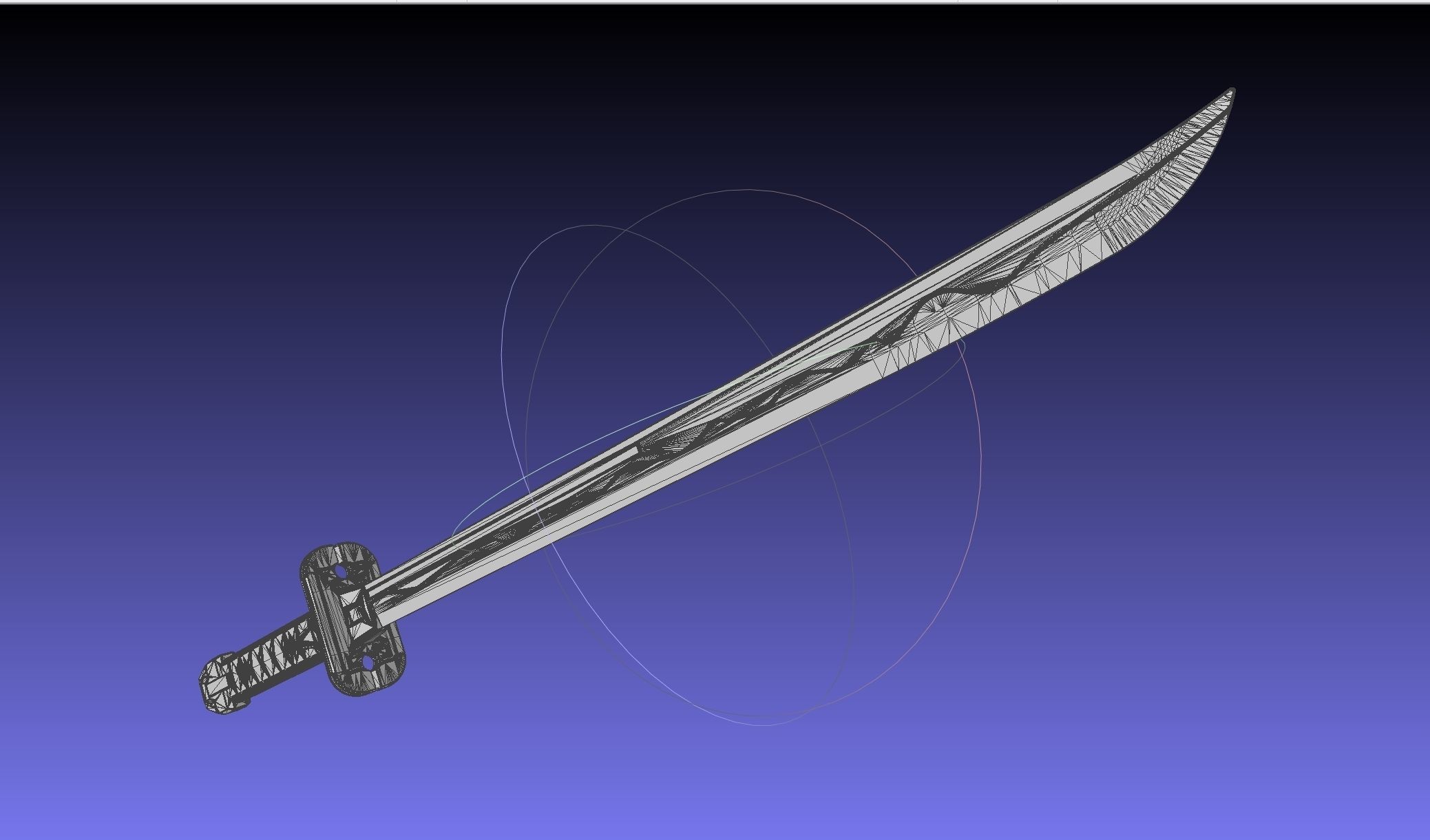 Overwatch Young Genji Dragonblade Sword And Sheath Assembly 3D print model_18