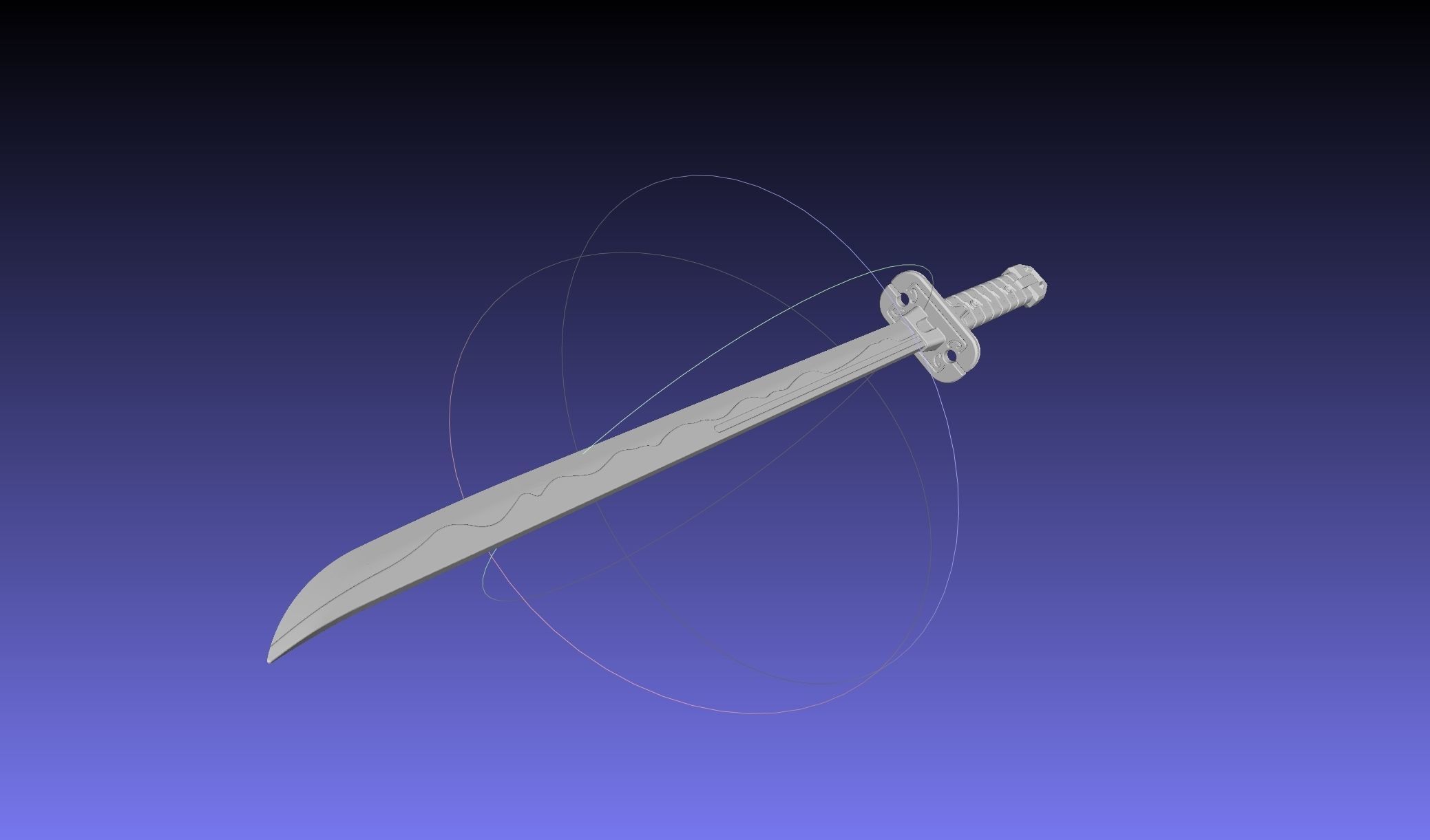 Overwatch Young Genji Dragonblade Sword And Sheath Assembly 3D print model_81