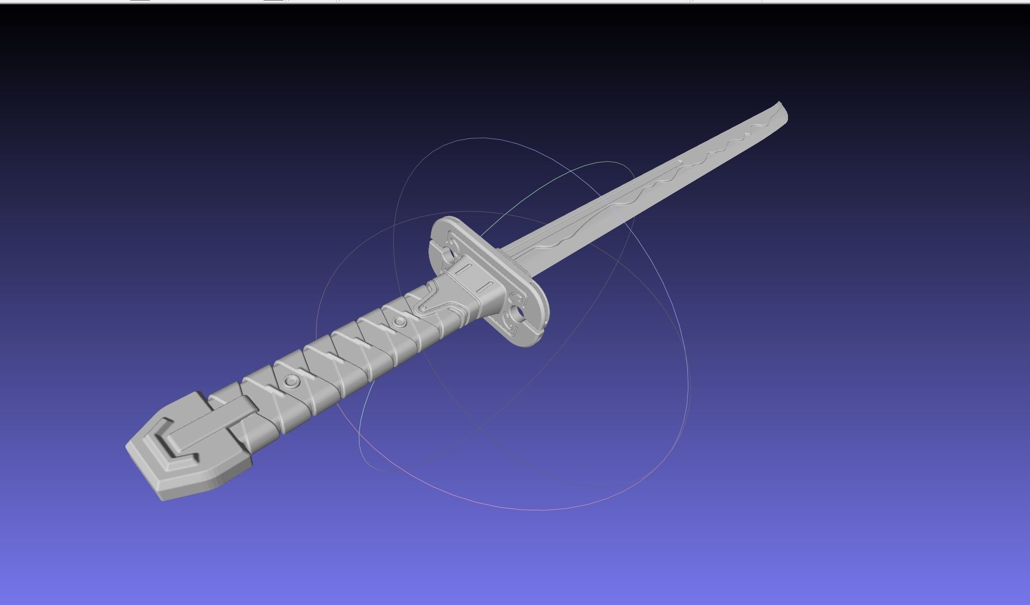 Overwatch Young Genji Dragonblade Sword And Sheath Assembly 3D print model_38