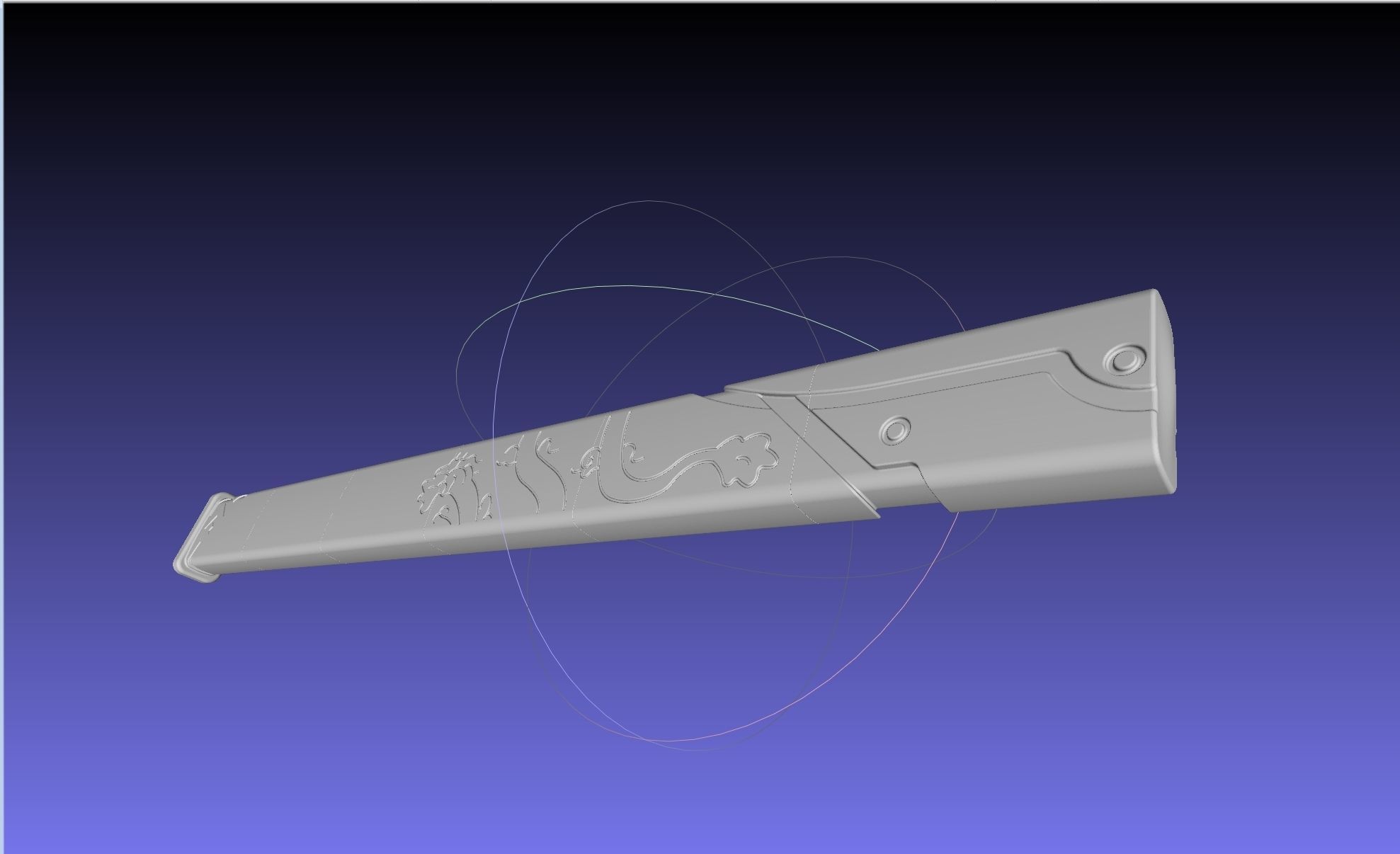 Overwatch Young Genji Dragonblade Sword And Sheath Assembly 3D print model_55