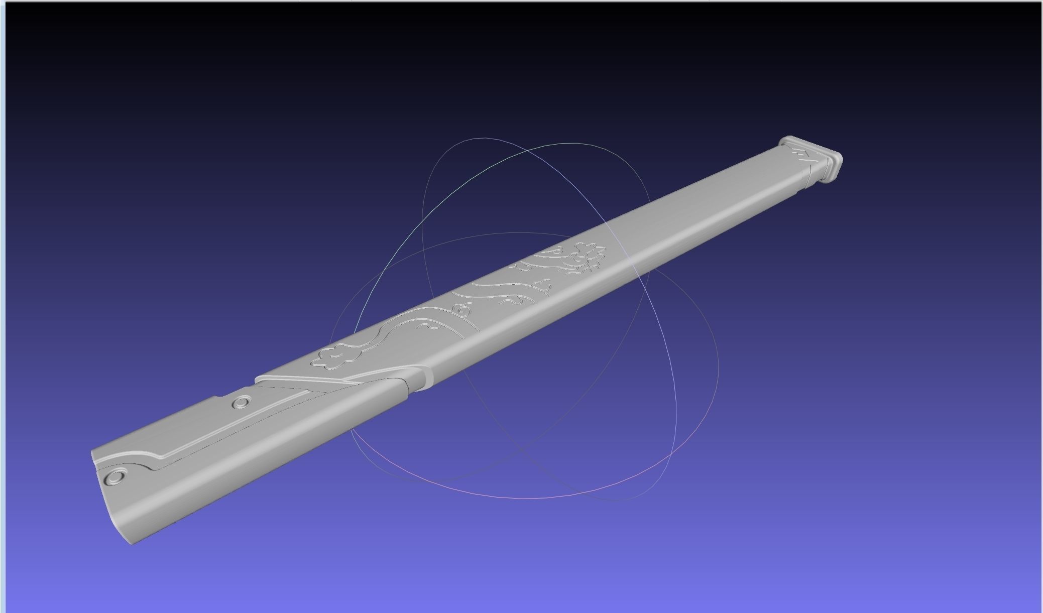 Overwatch Young Genji Dragonblade Sword And Sheath Assembly 3D print model_1