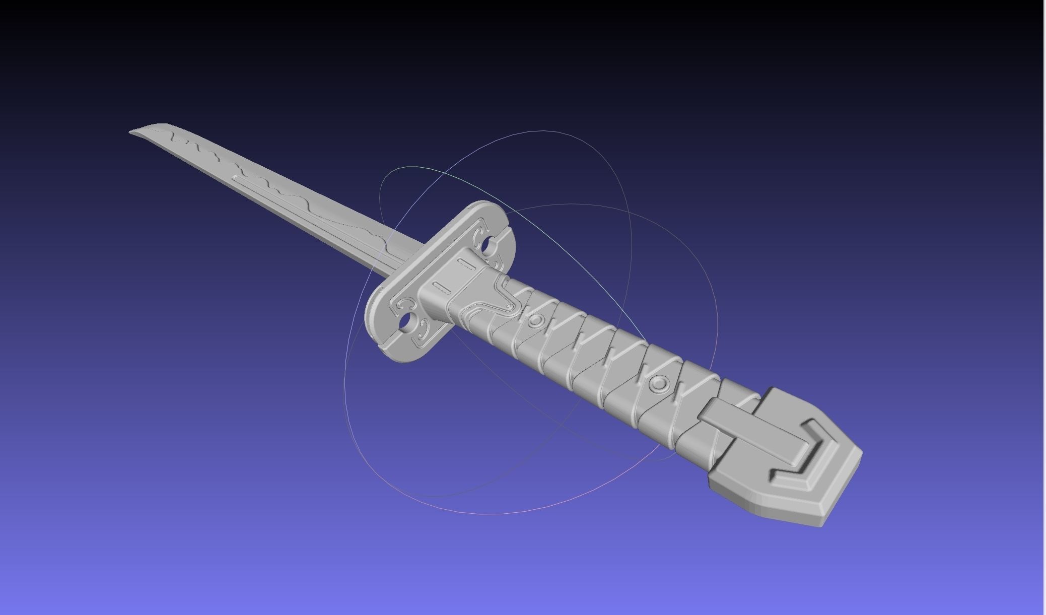 Overwatch Young Genji Dragonblade Sword And Sheath Assembly 3D print model_58