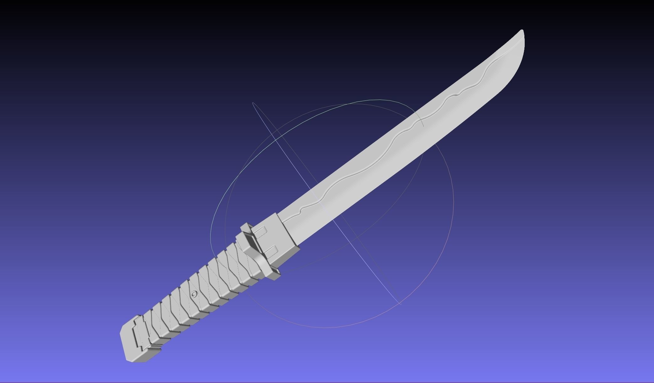 Overwatch Young Genji Wakizashi Shortsword And Sheath 3D print model_3