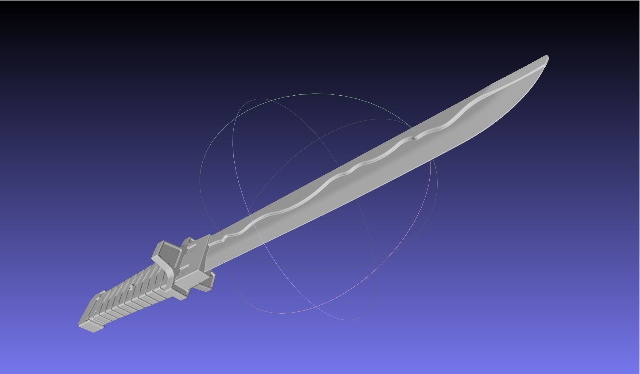 Overwatch Young Genji Wakizashi Shortsword And Sheath 3D print model_36