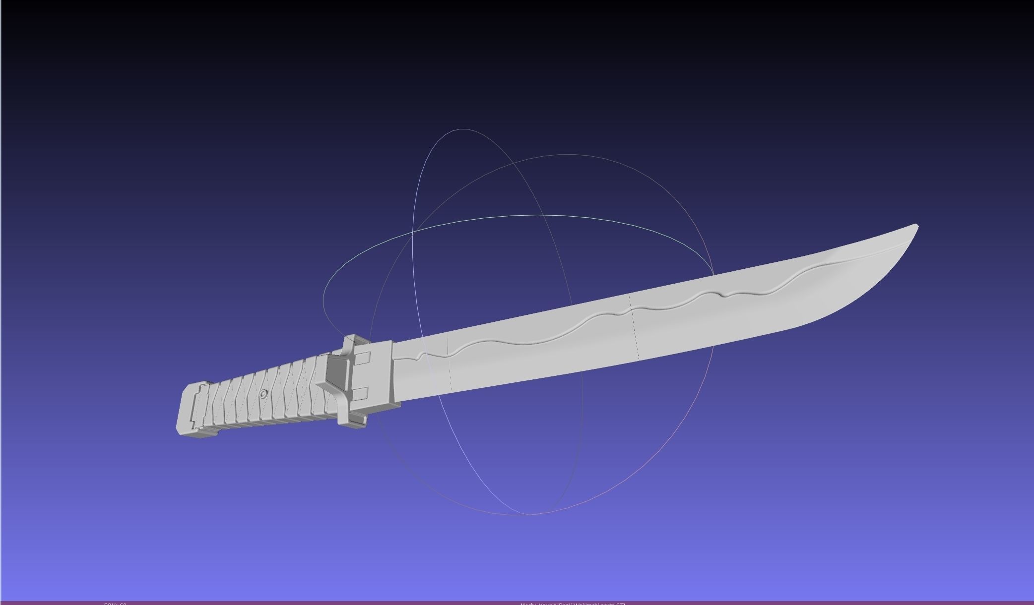 Overwatch Young Genji Wakizashi Shortsword And Sheath 3D print model_31