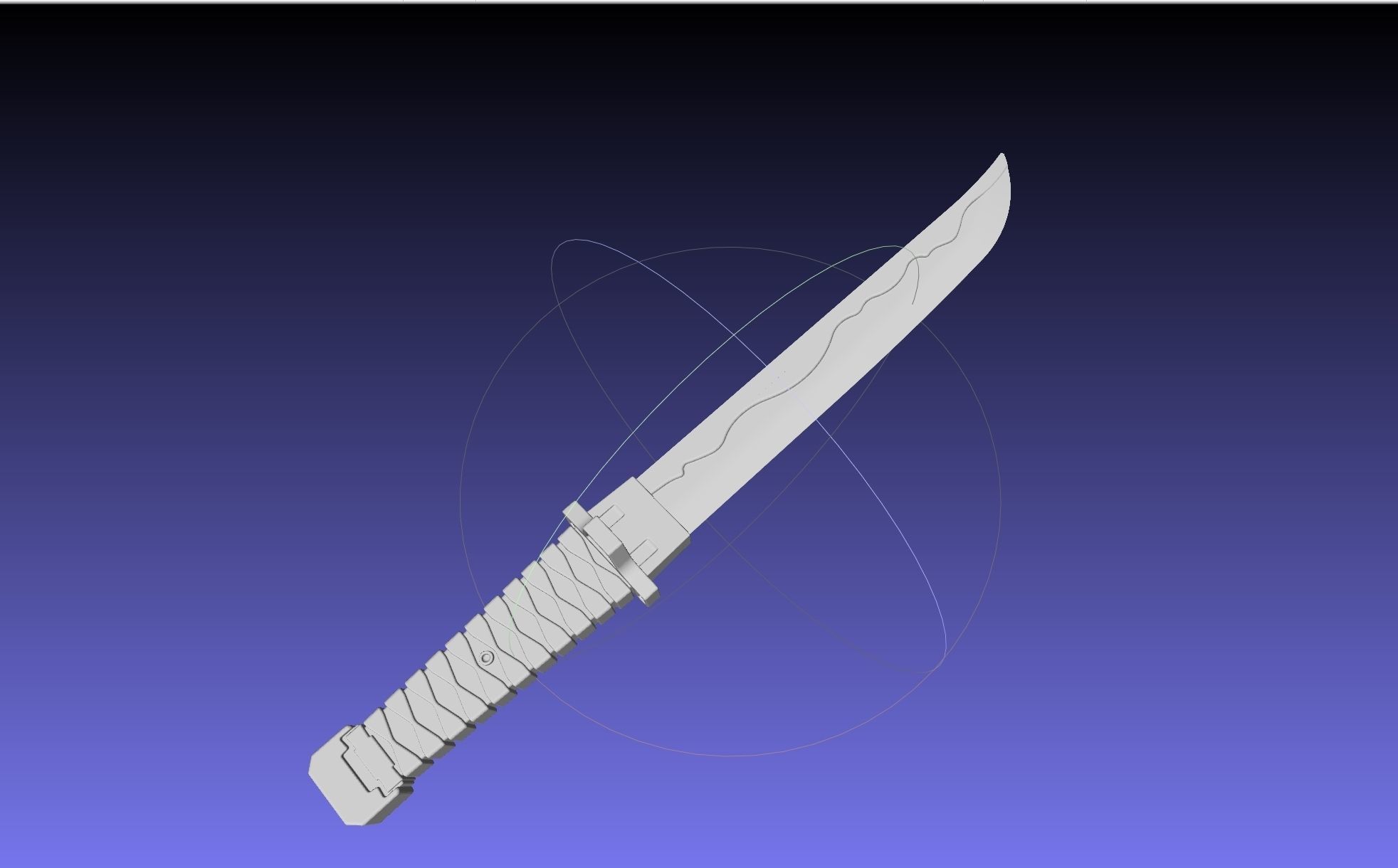 Overwatch Young Genji Wakizashi Shortsword And Sheath 3D print model_8