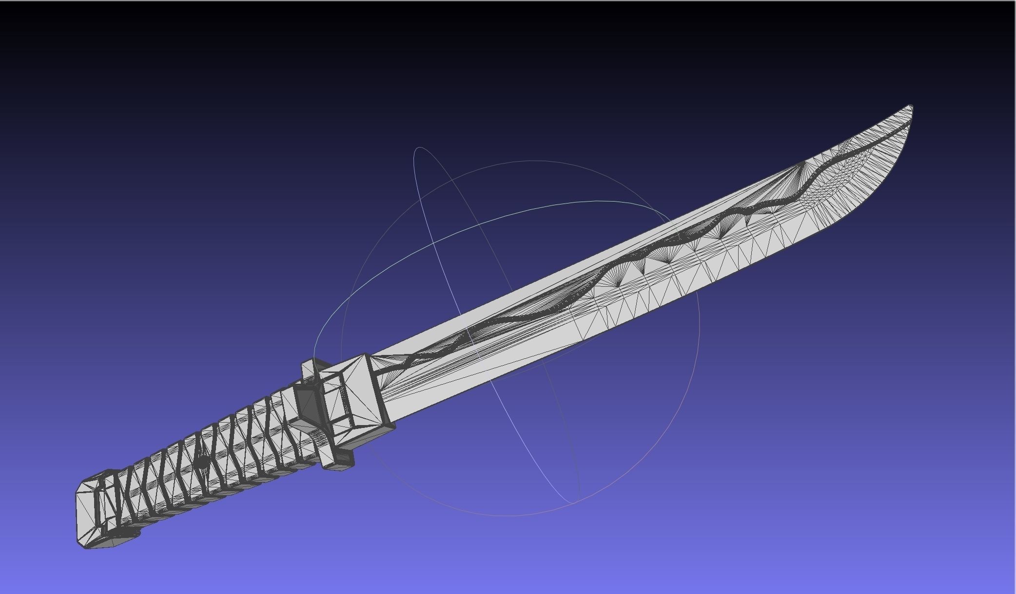 Overwatch Young Genji Wakizashi Shortsword And Sheath 3D print model_27