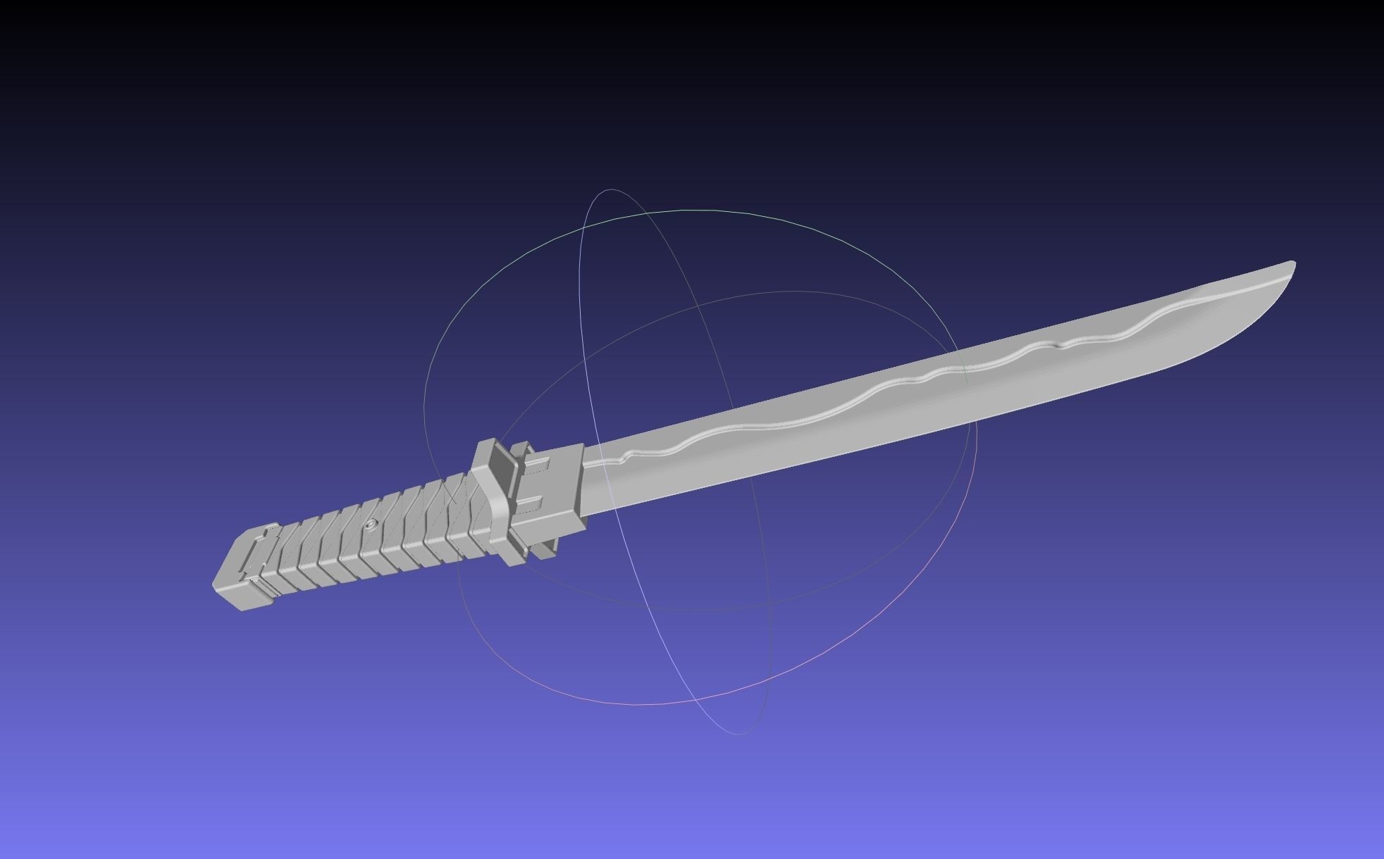 Overwatch Young Genji Wakizashi Shortsword And Sheath 3D print model_7