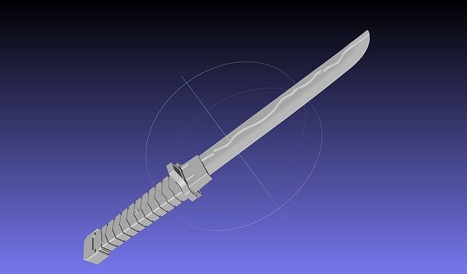 Overwatch Young Genji Wakizashi Shortsword And Sheath 3D print model