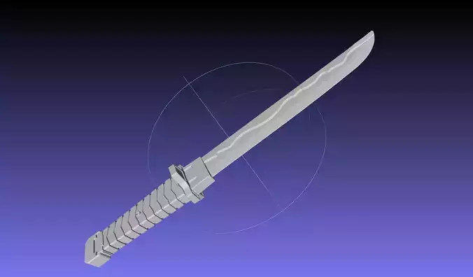 Overwatch Young Genji Wakizashi Shortsword And Sheath 3D print model