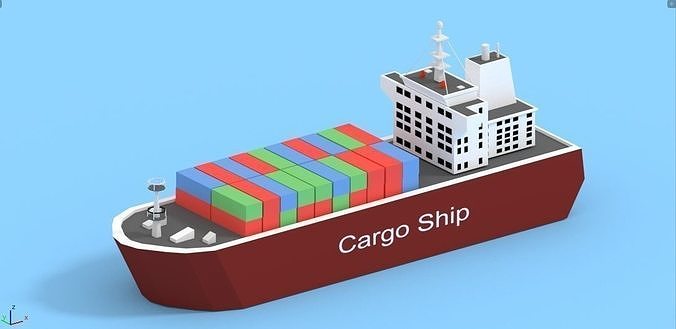 3D model Low Poly Cargo ship Game Ready VR / AR / low-poly | CGTrader