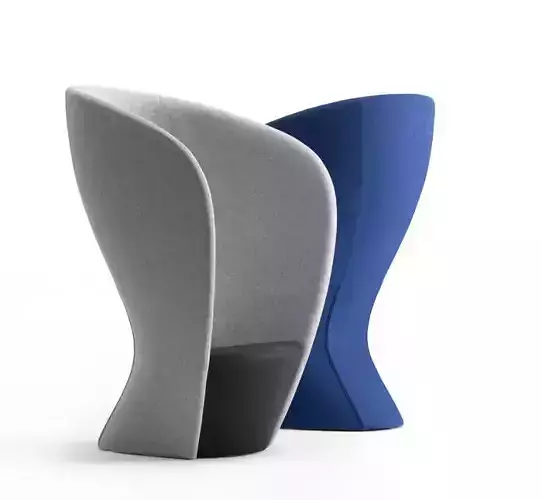 Halle-Shelter-Chair-03 3d model lounge chair