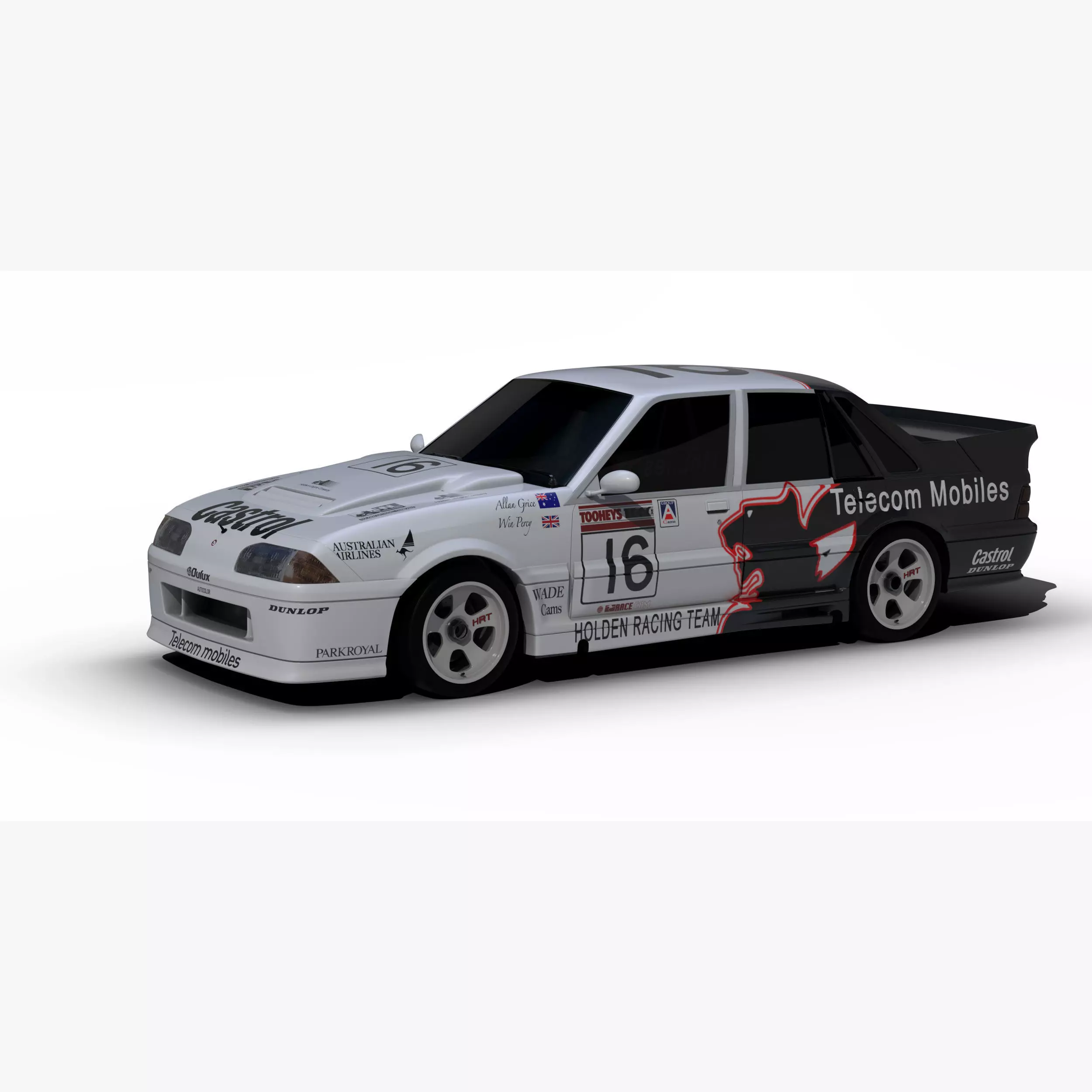 Holden Commodore VL Race Car 1990 Low-poly 3D model