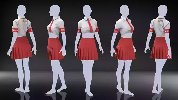 Marvelous Designer Clothes - 10 Female Casual Skirt Set