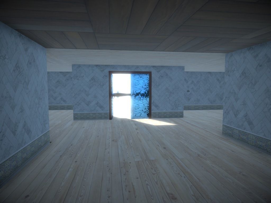 HillSide Resort-Hotel Low-poly 3D model_4