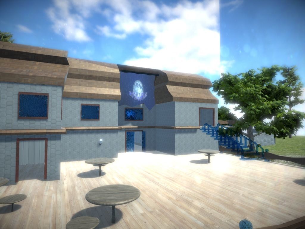 HillSide Resort-Hotel Low-poly 3D model_2