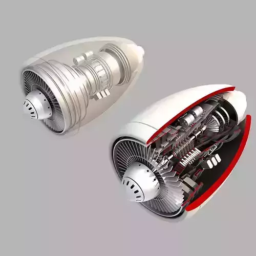 Turbine engine 02 3D model