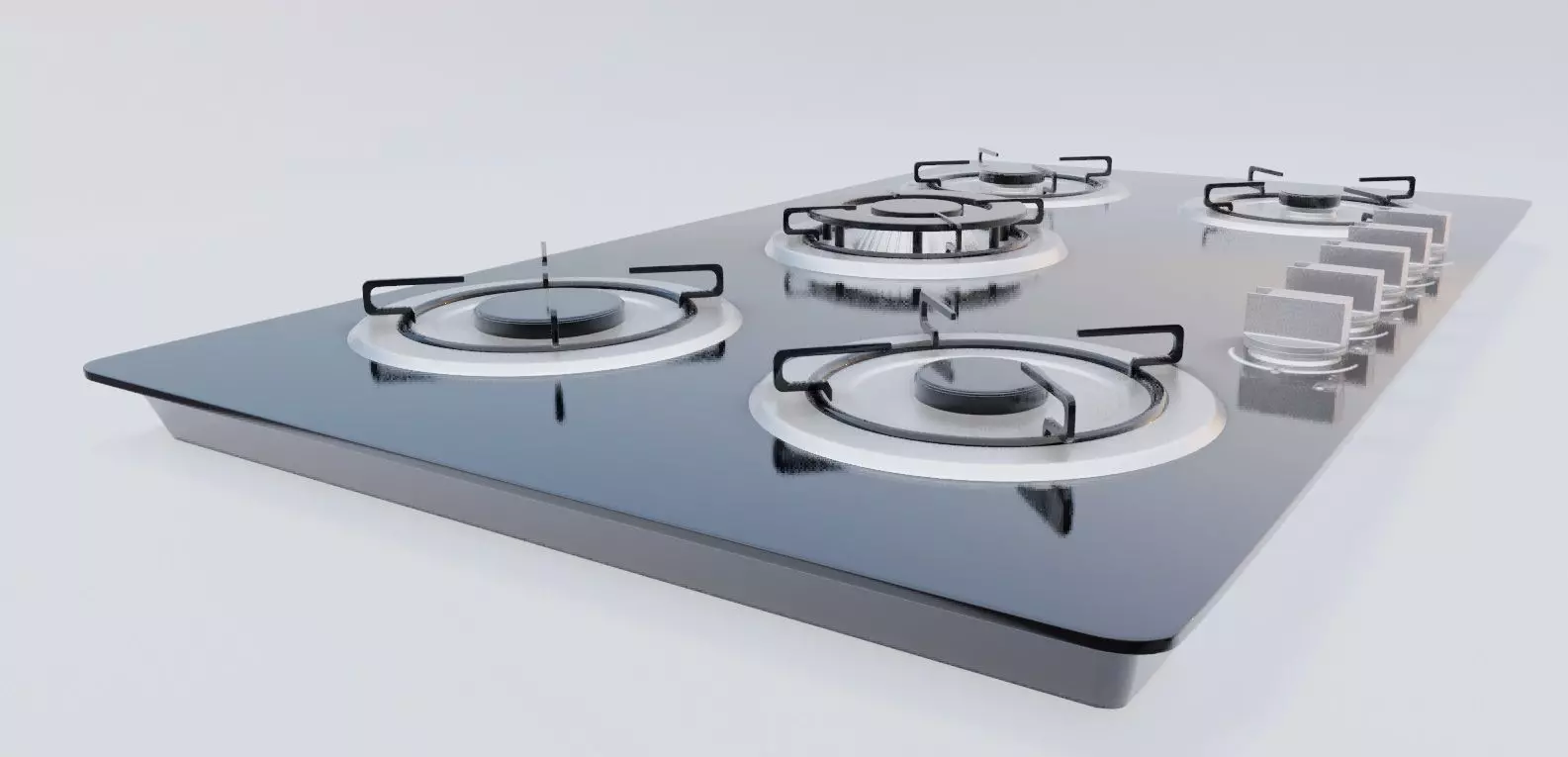 kitchen cooker top appliance Low-poly 3D model