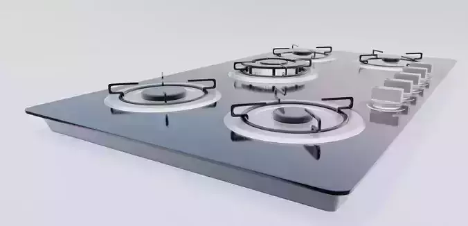 kitchen cooker top appliance Low-poly 3D model
