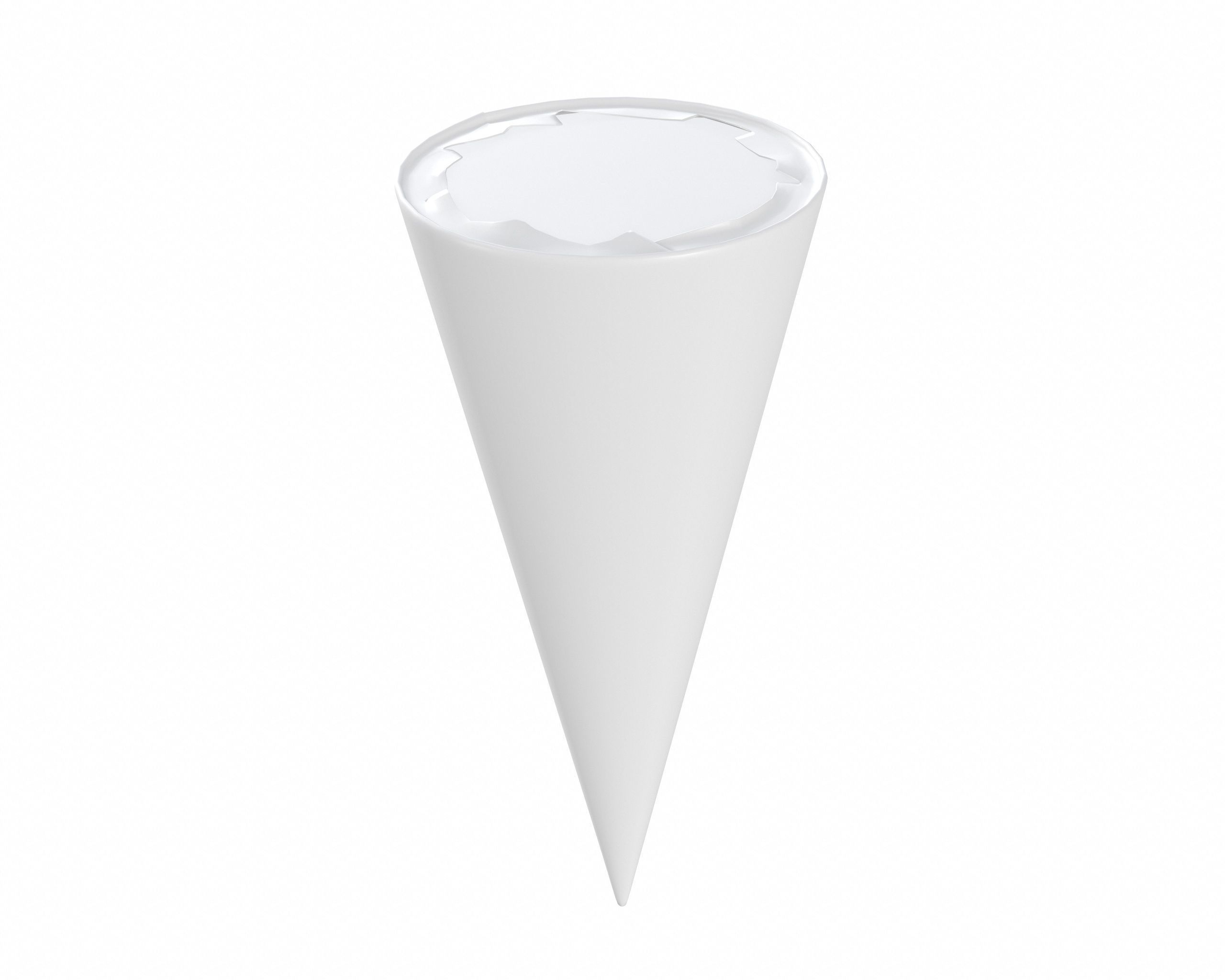 Ice cream cone package for mockup 3D model_4